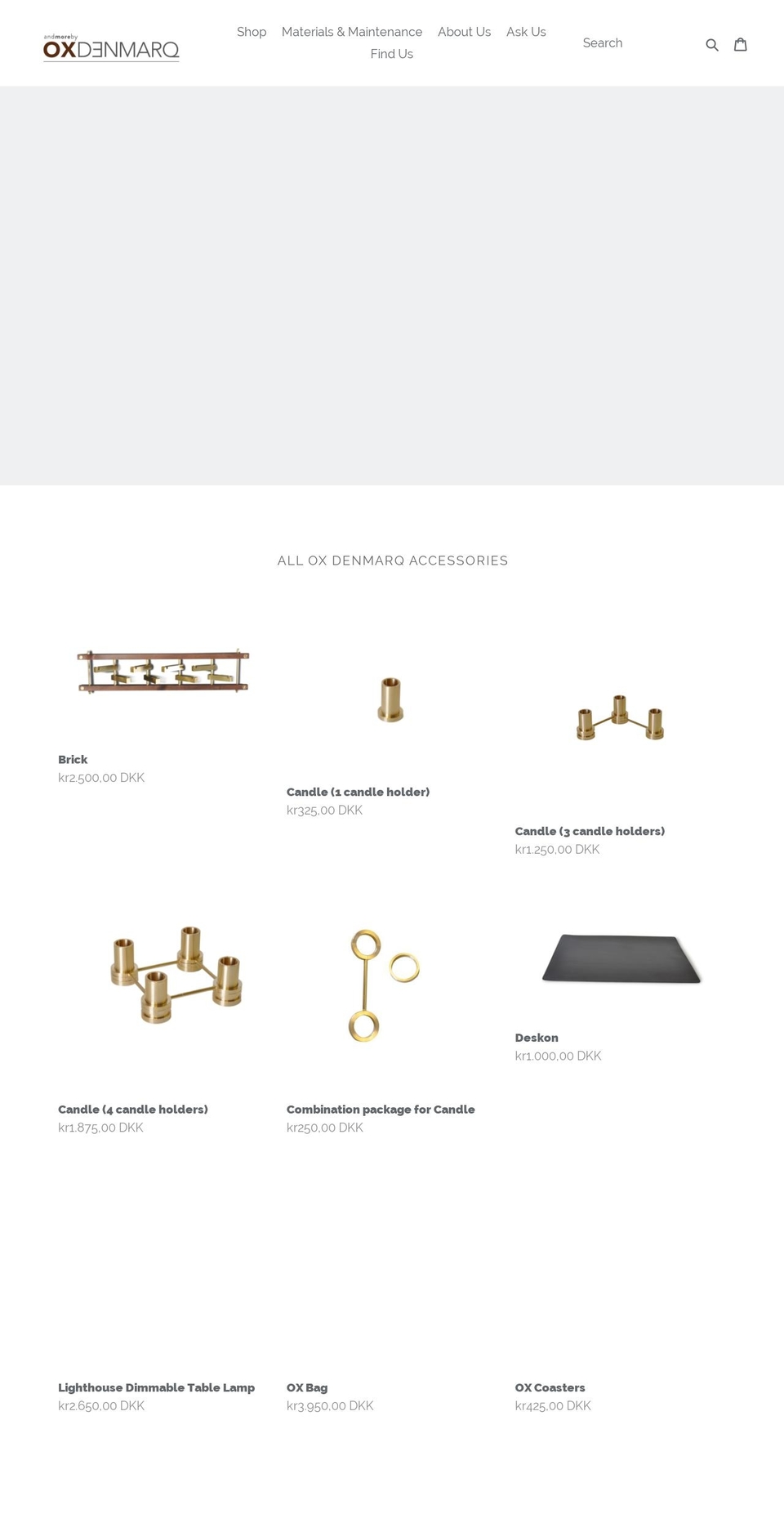 andmorebyoxdenmarq.com — Shopify storefront screenshot