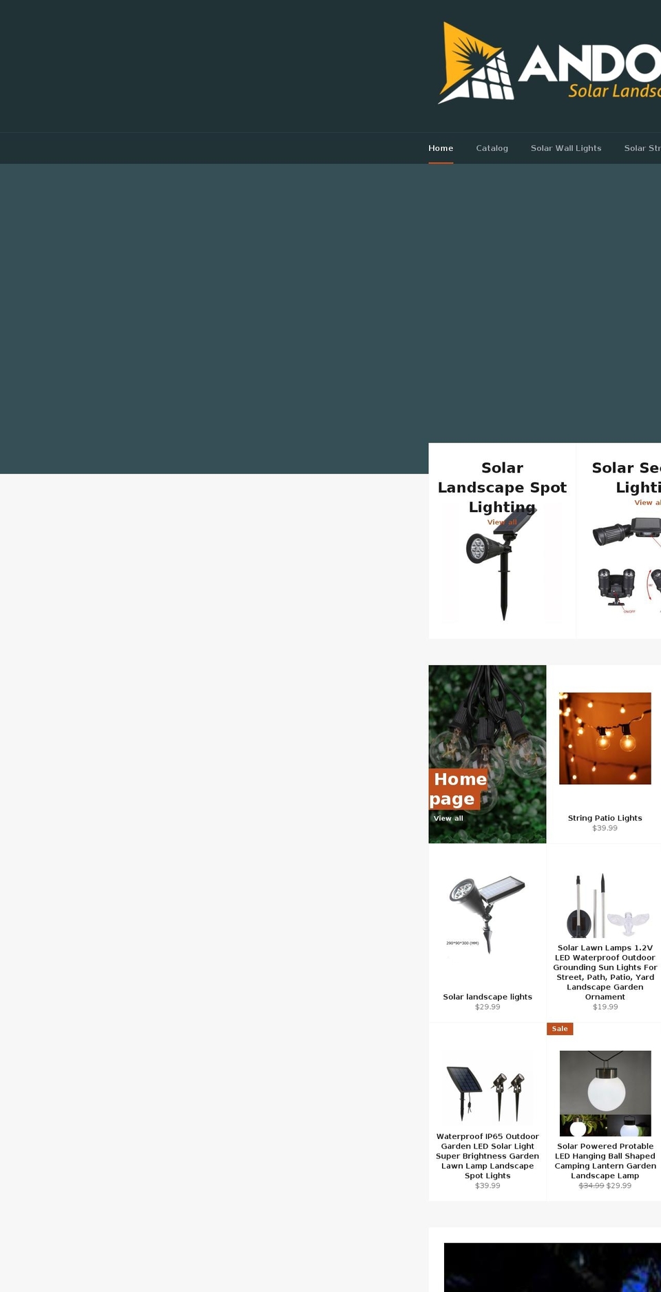 andolinas.com — Shopify storefront screenshot