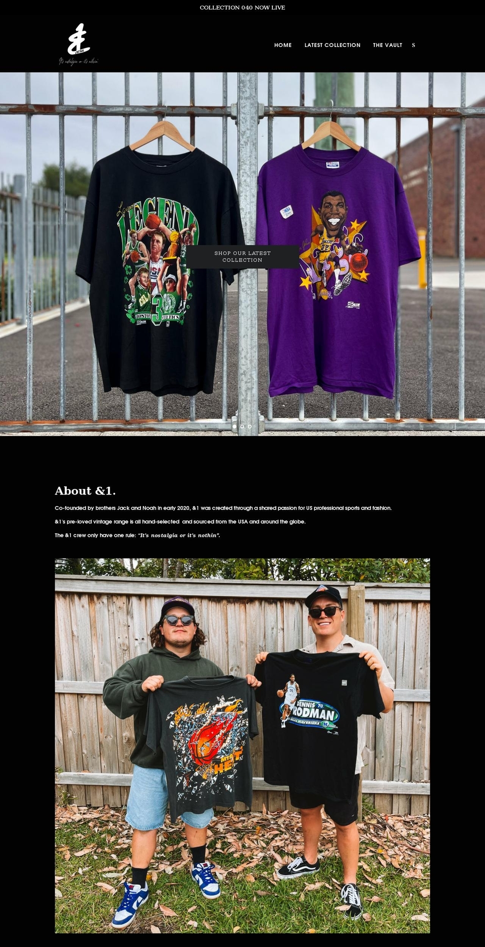 andonevintage.com shopify website screenshot