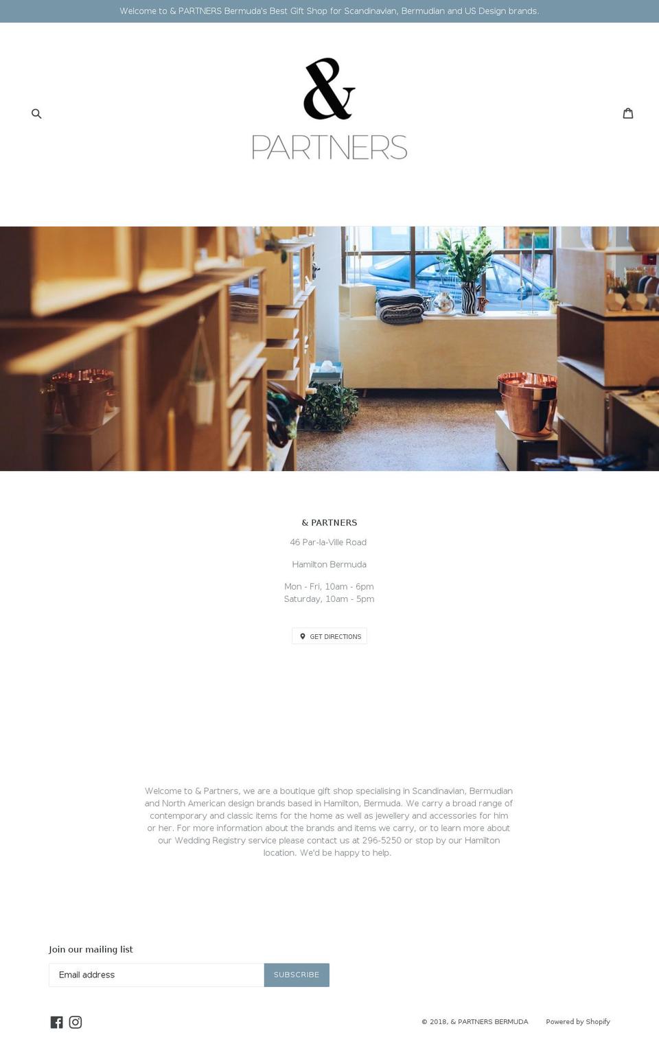 andpartnersbermuda.com shopify website screenshot