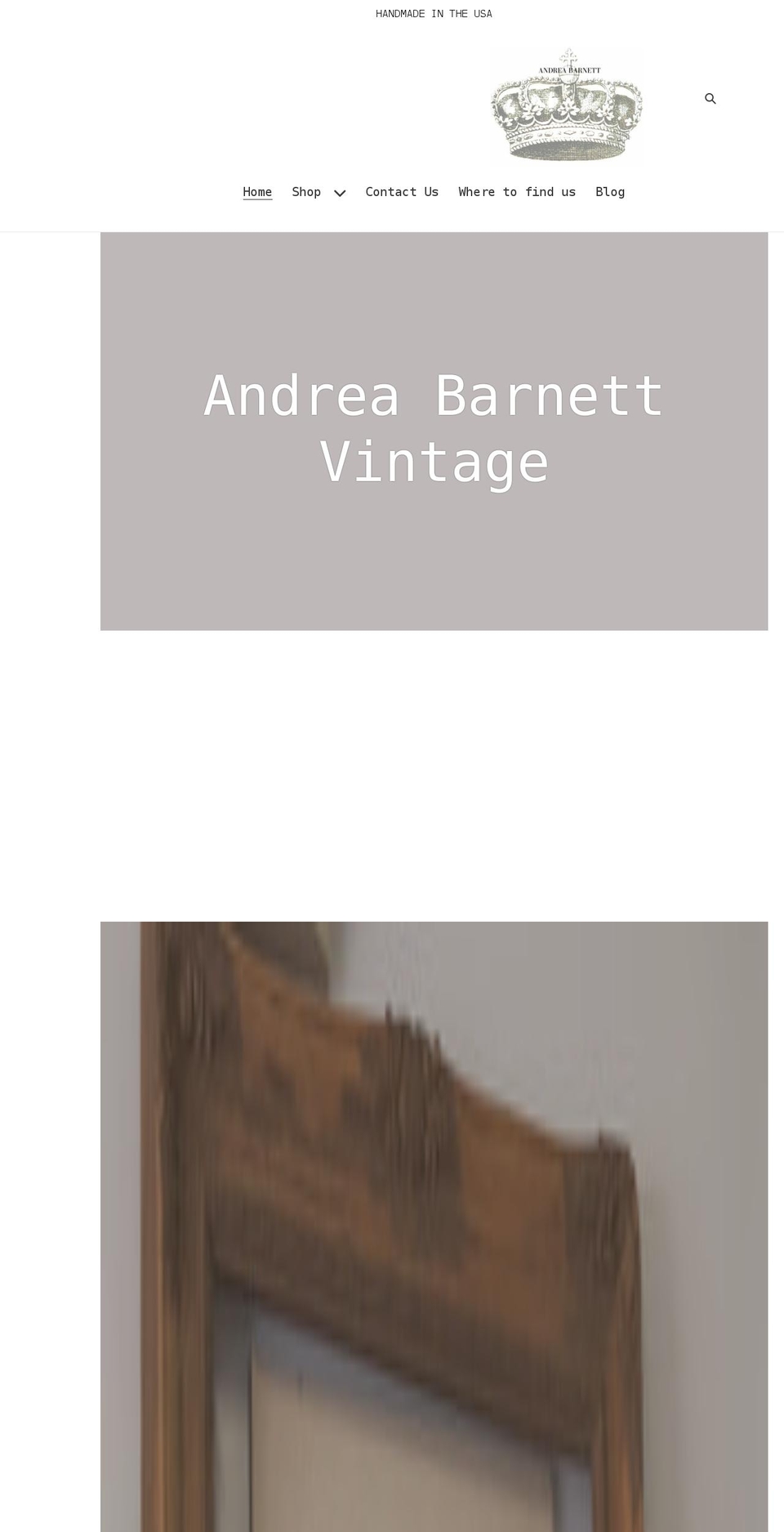 andreabarnettvintage.com shopify website screenshot