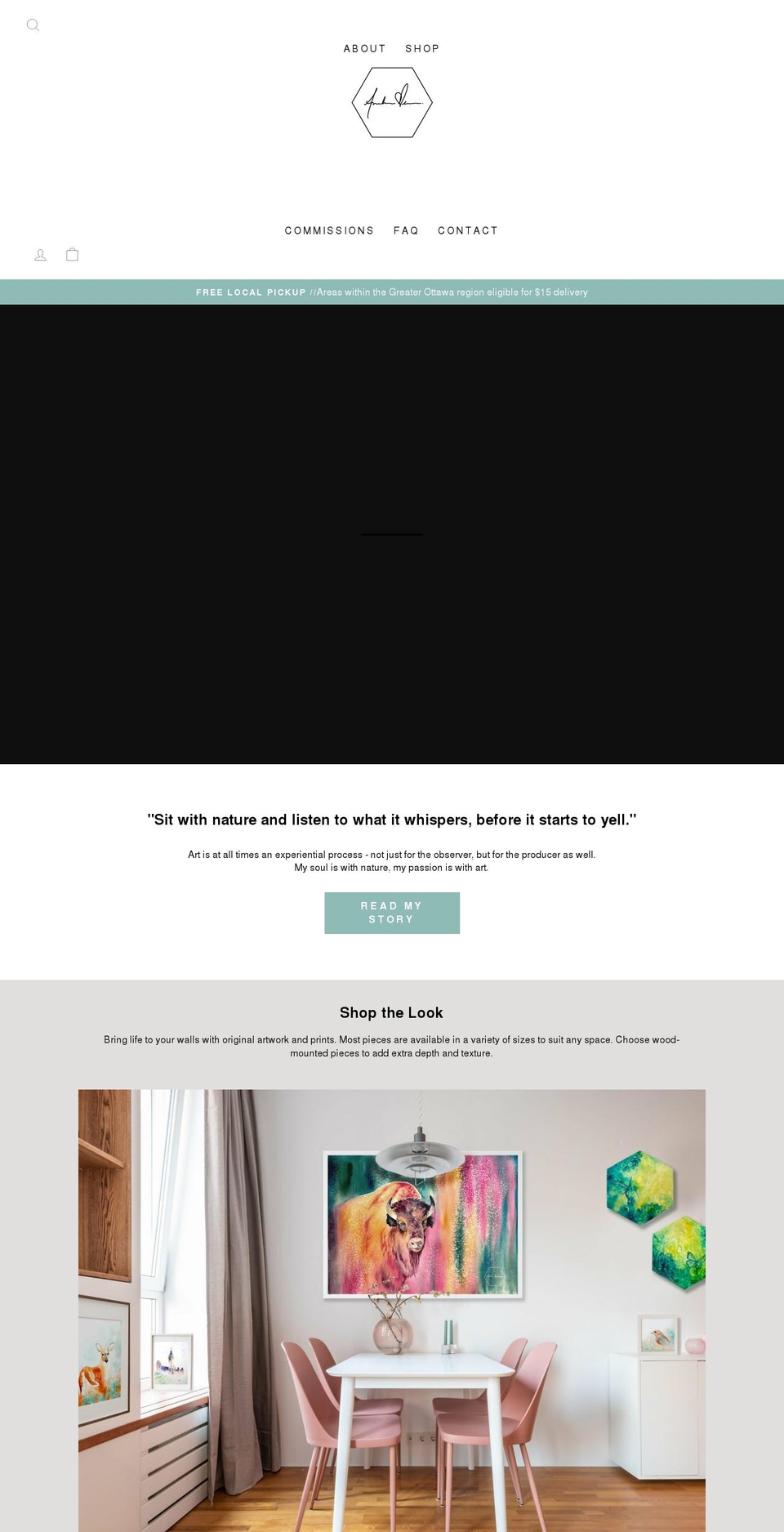 andreaelena.com shopify website screenshot