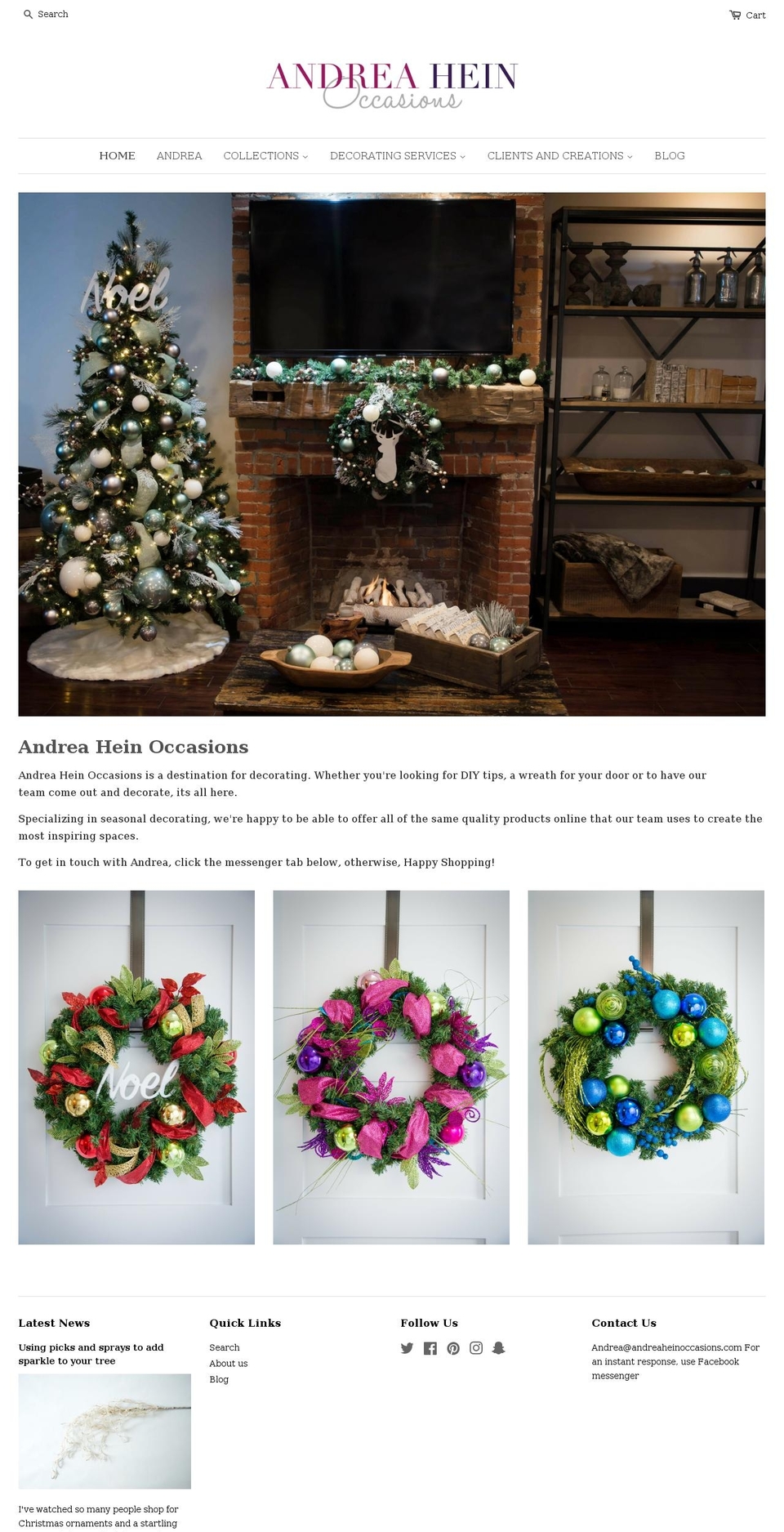 andreahein.com shopify website screenshot