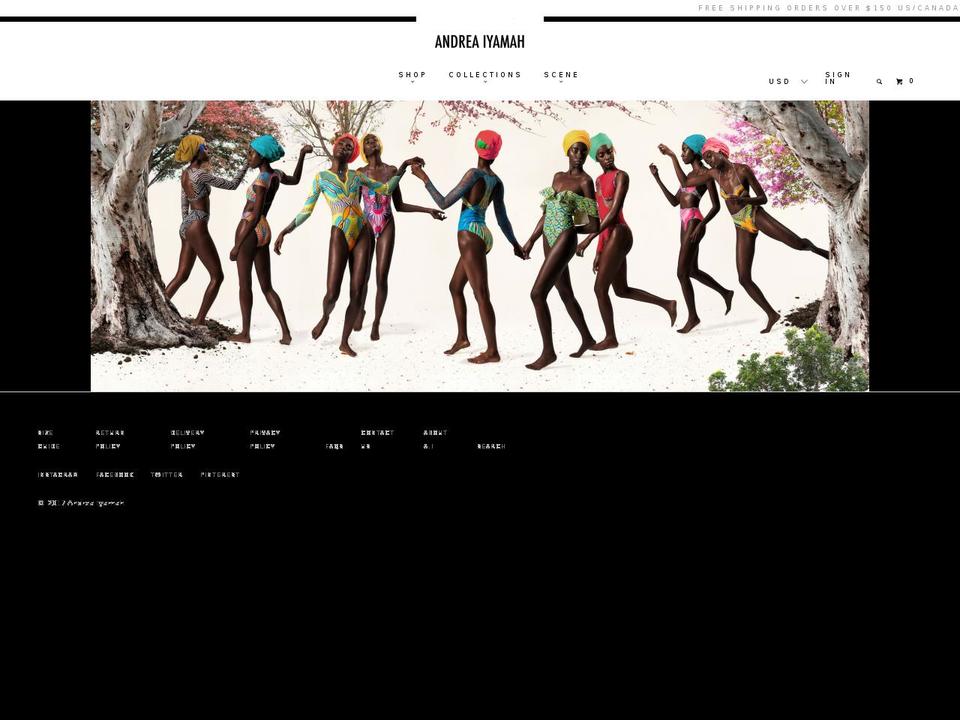 andreaiyamah.com shopify website screenshot