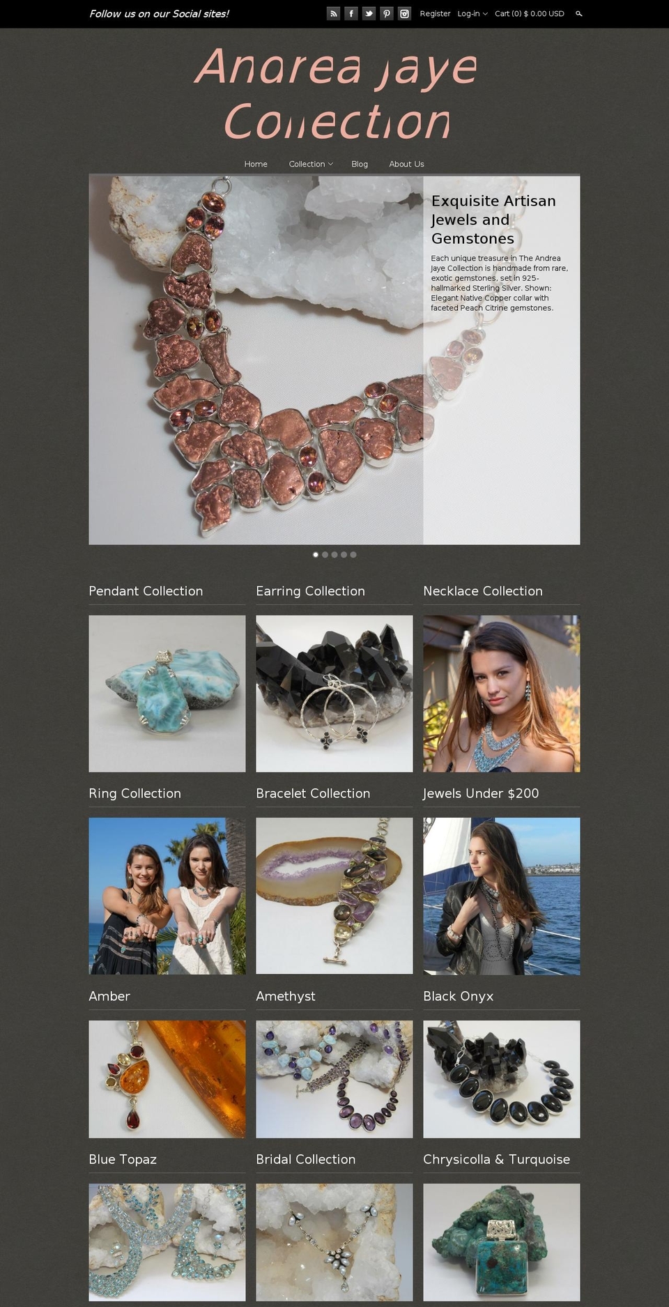 andreajayecollection.com shopify website screenshot