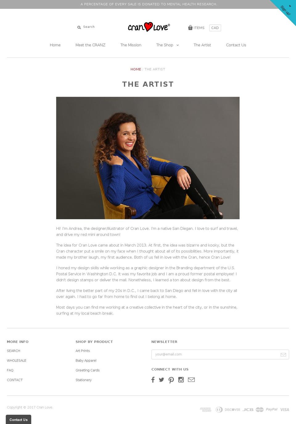 andrearogoff.com shopify website screenshot