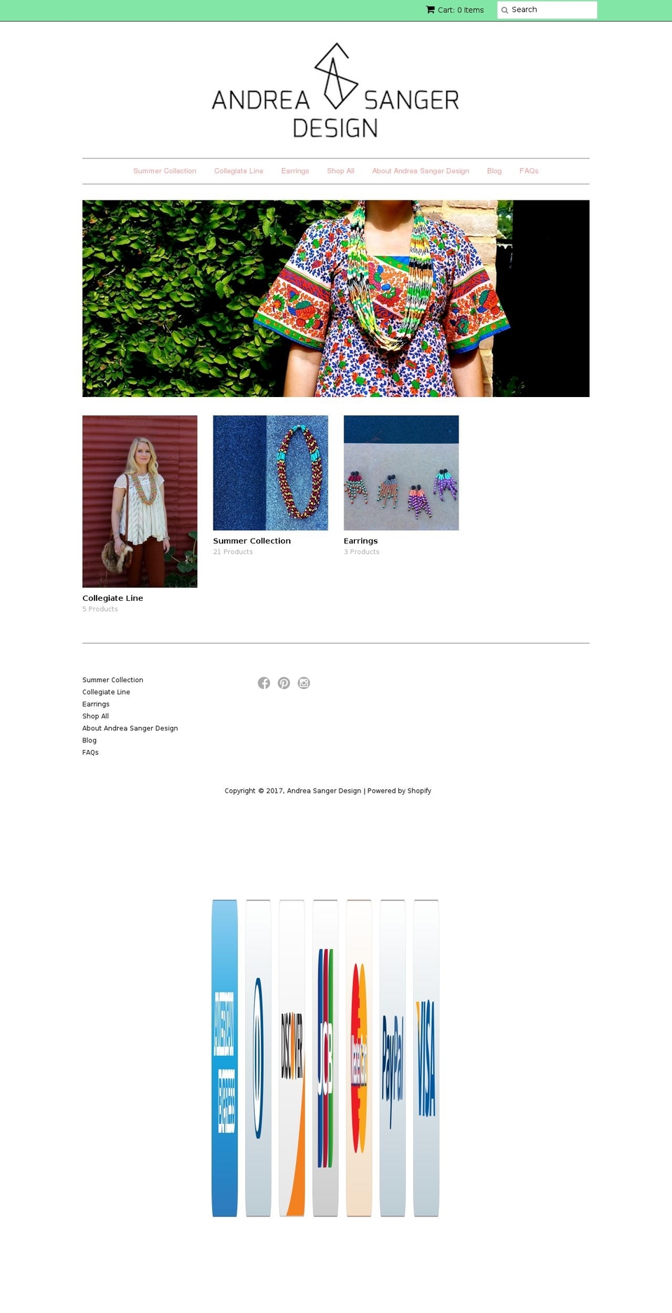 andreasangerdesign.com shopify website screenshot