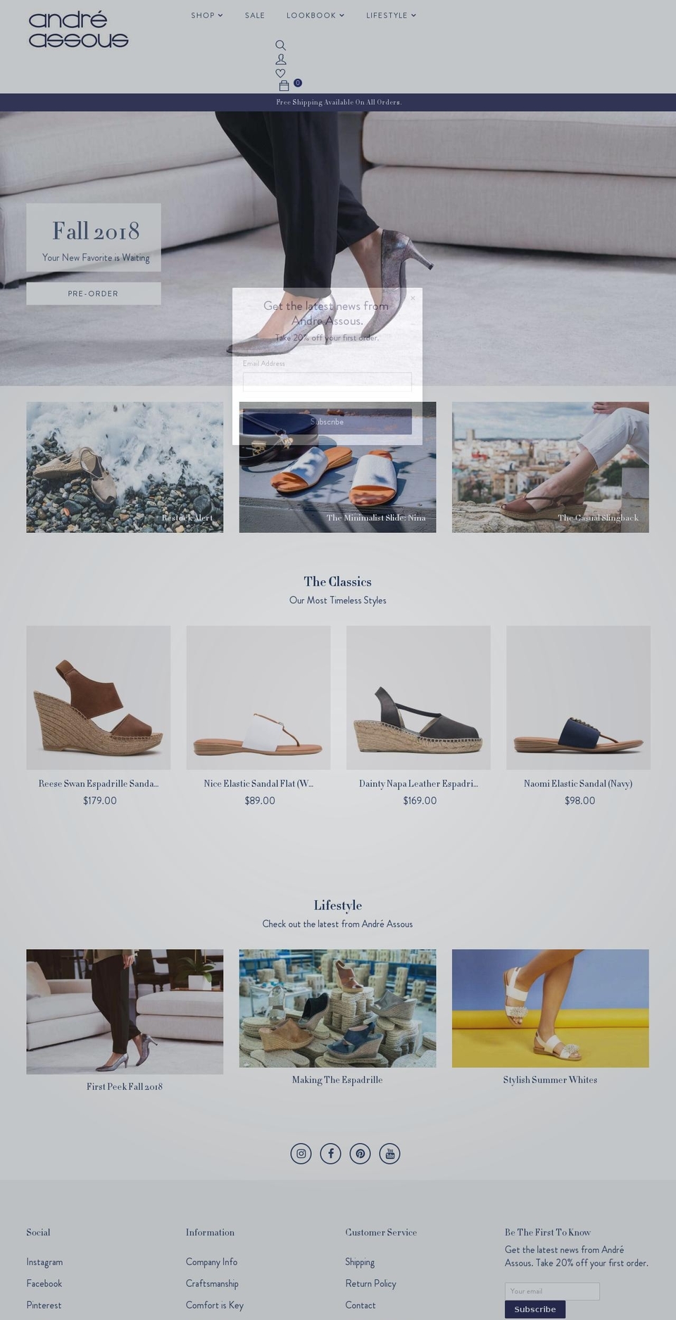 Custom André Assous Theme Shopify theme site example andreassous.com