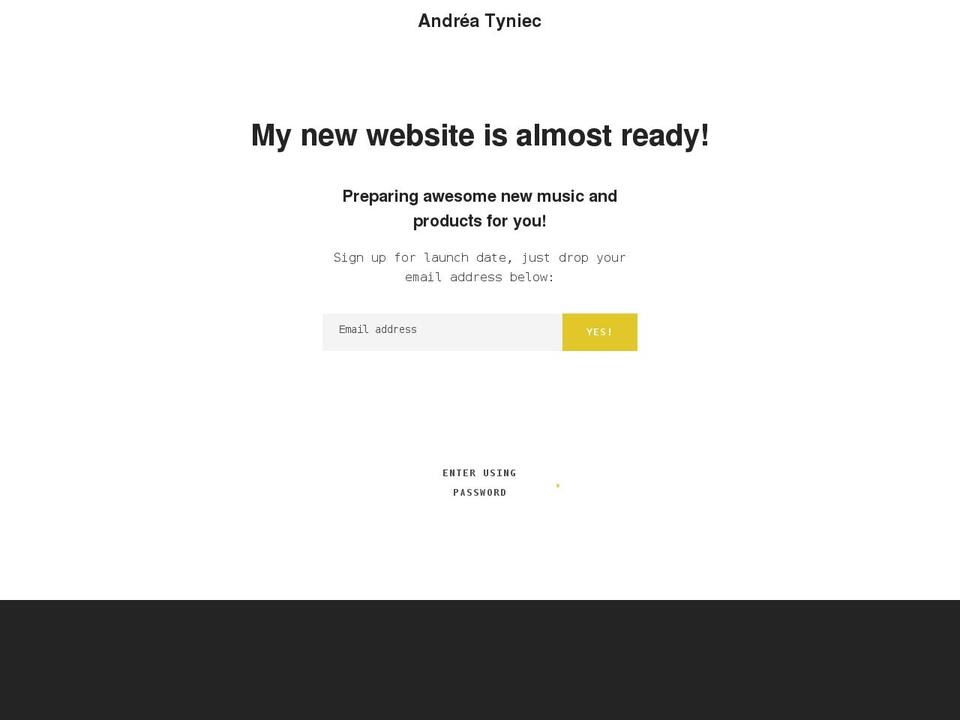 andreatyniec.com shopify website screenshot