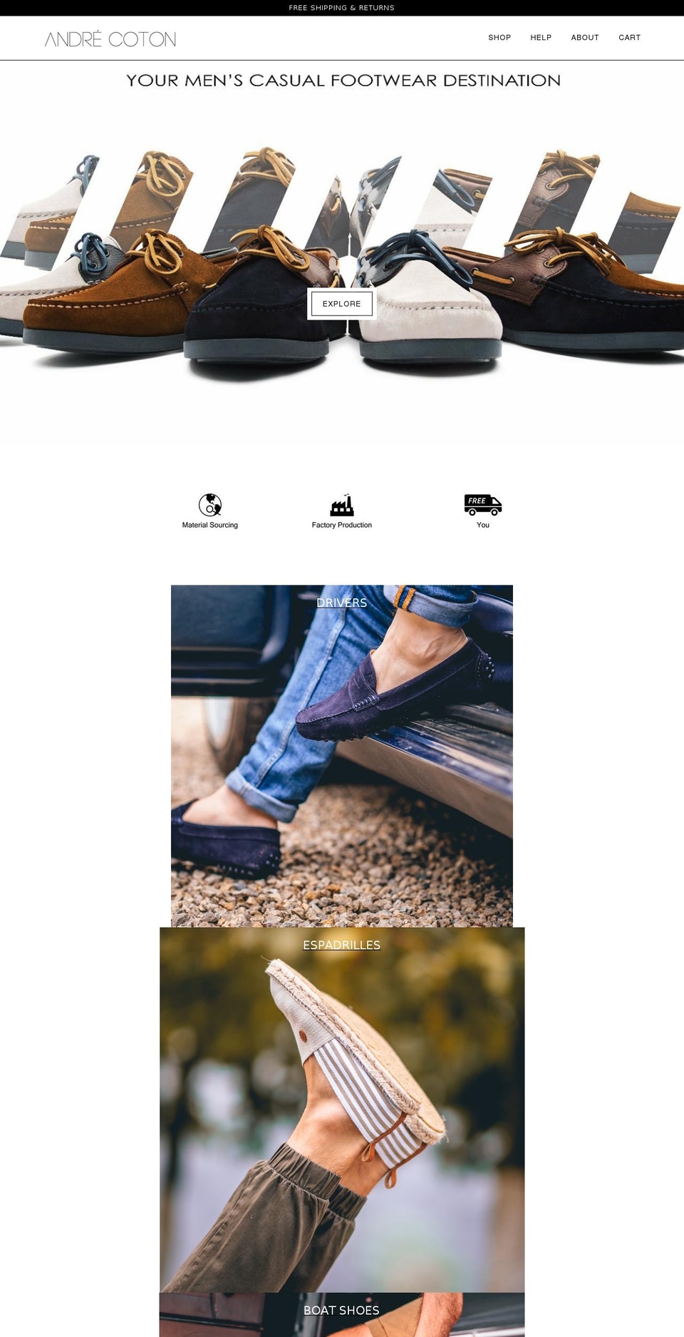 andrecoton.com shopify website screenshot