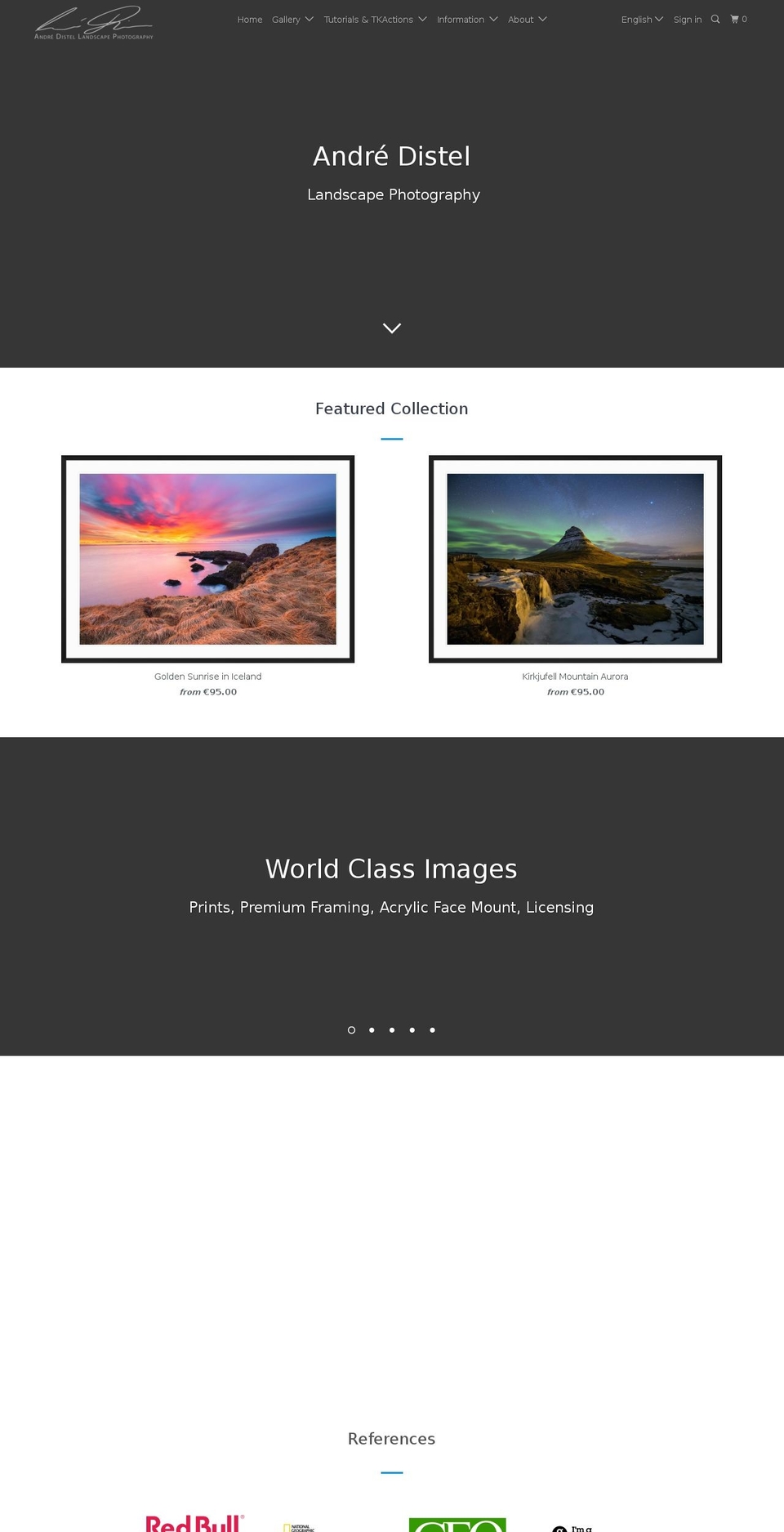 andredistel.com — Shopify storefront screenshot