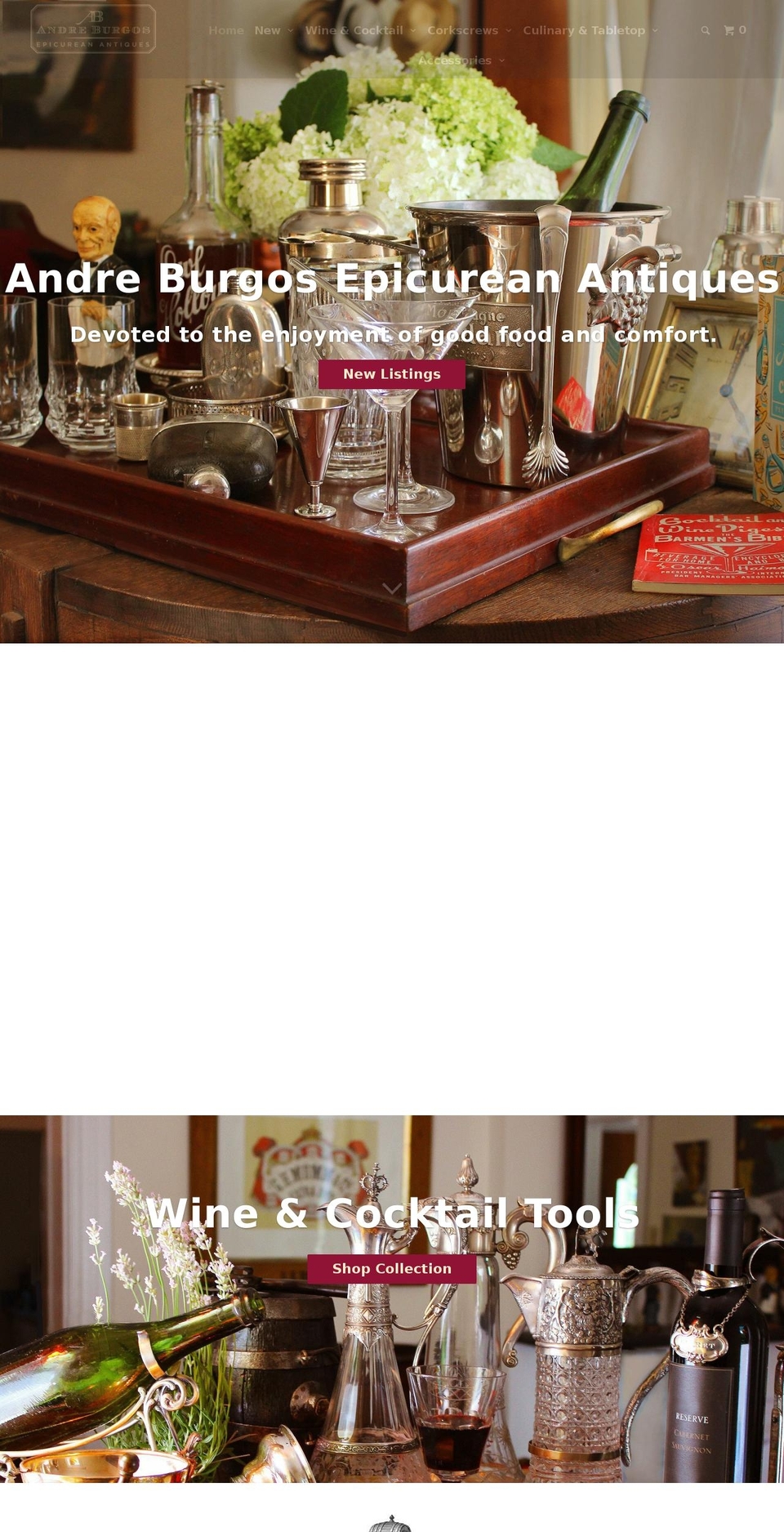 andrestavern.com shopify website screenshot