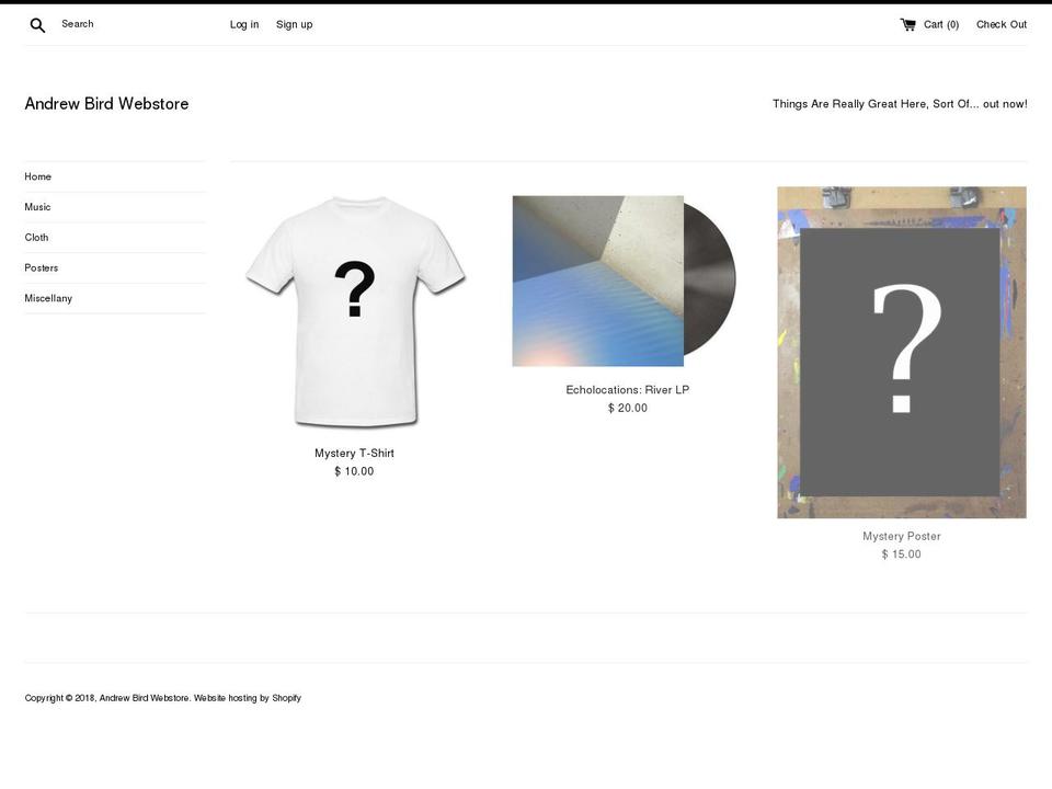 andrew-bird-webstore.myshopify.com shopify website screenshot