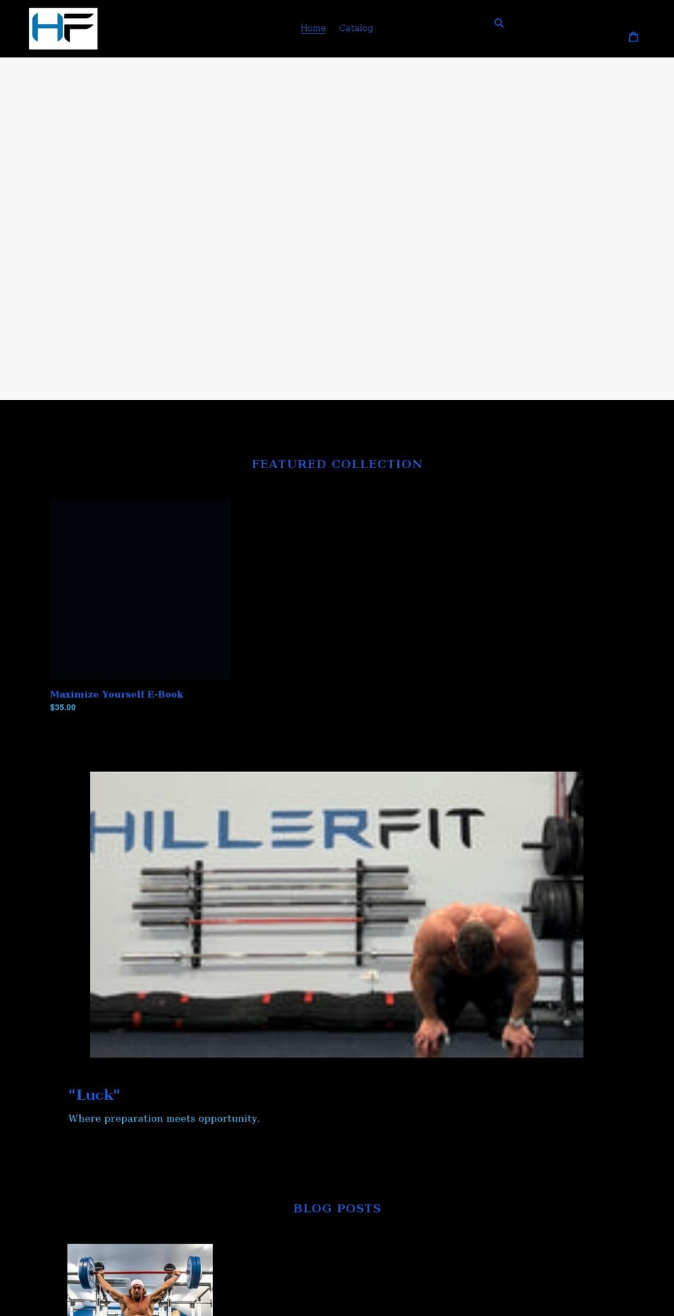 andrew-hiller-fitness.myshopify.com shopify website screenshot