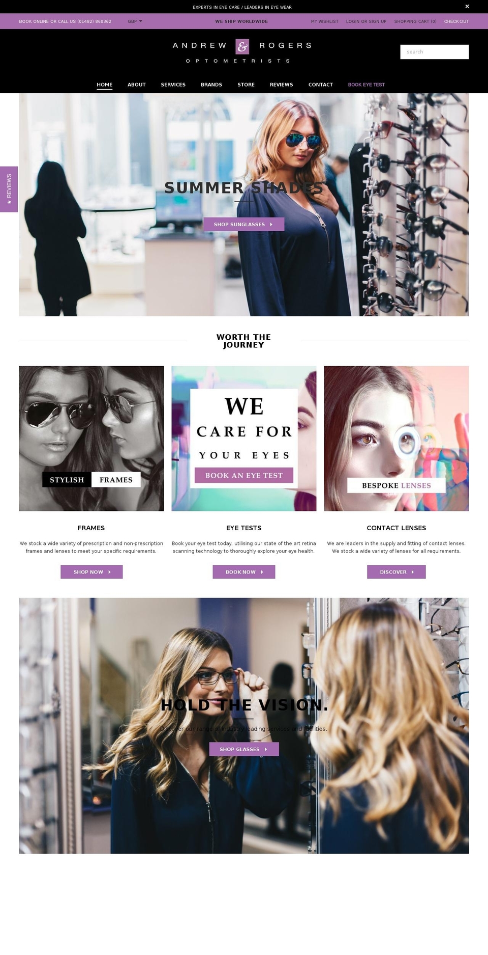 andrewandrogers.com — Shopify storefront screenshot