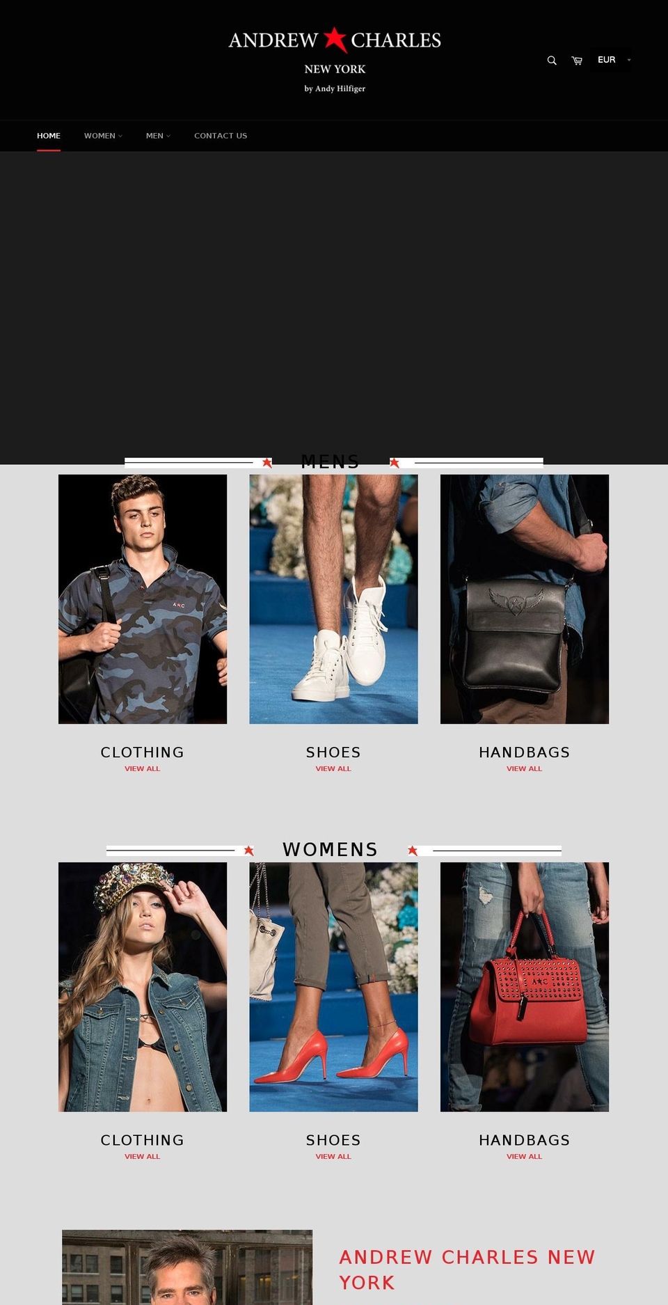andrewcharlesstore.com — Shopify storefront screenshot