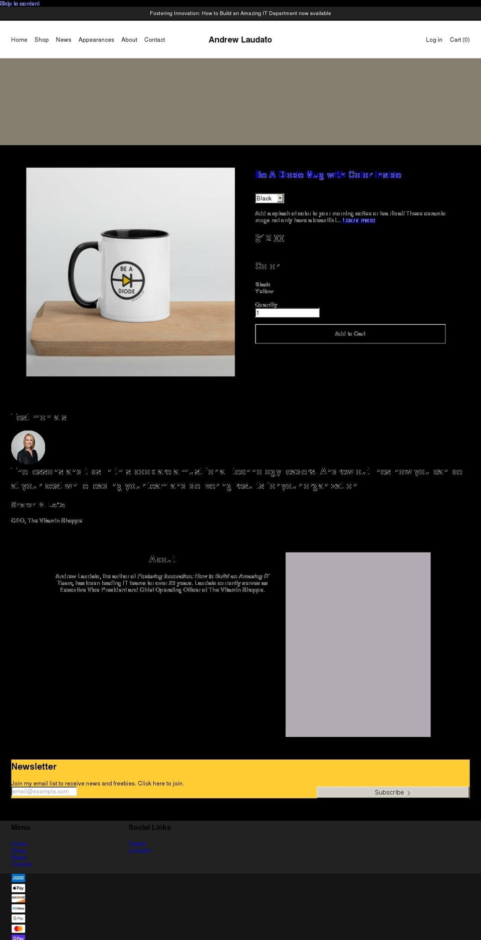 andrewlaudato.com shopify website screenshot