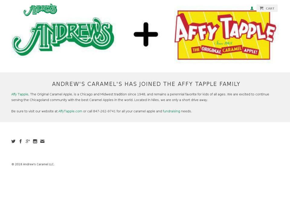 andrewscaramel.com shopify website screenshot