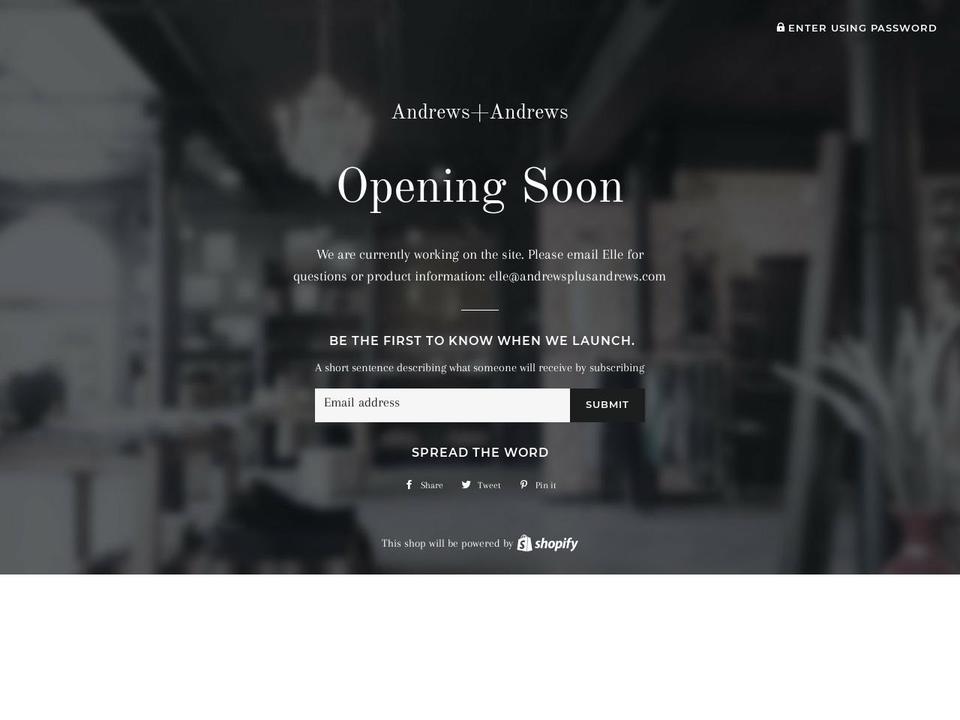 Andrews+Andrews NEW 2018 Shopify theme site example andrewsplusandrews.com