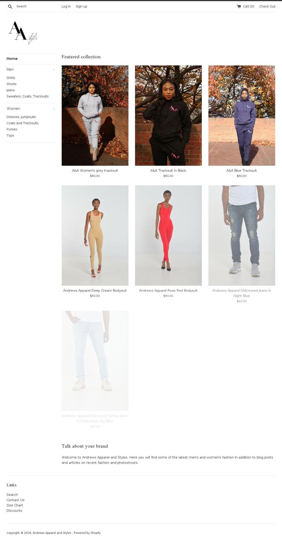 andrewsstyles.com shopify website screenshot