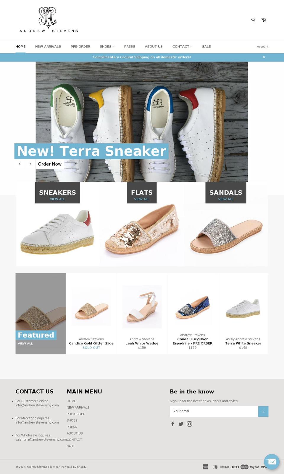 andrewstevensny.com shopify website screenshot