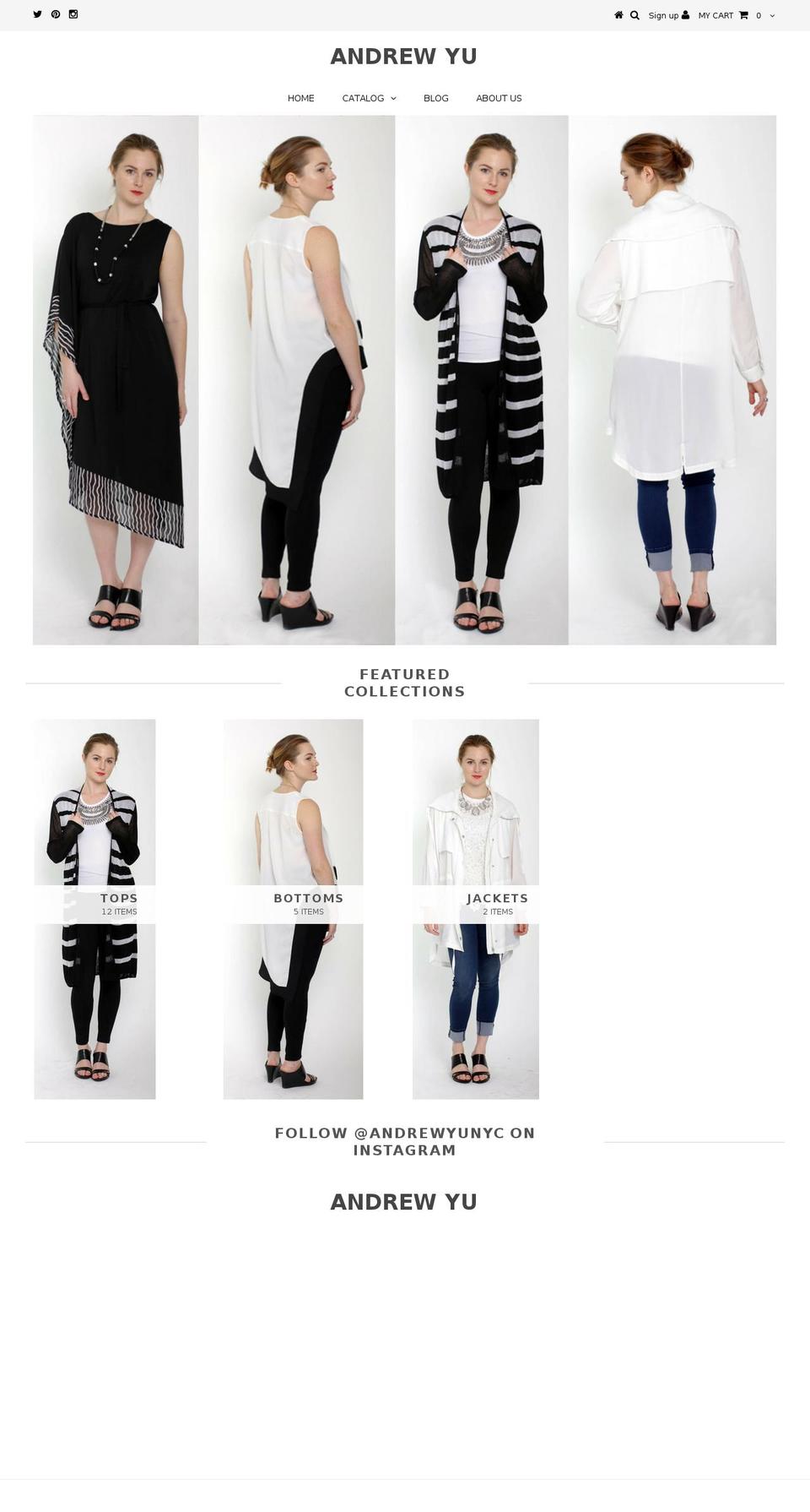 andrewyunyc.com shopify website screenshot