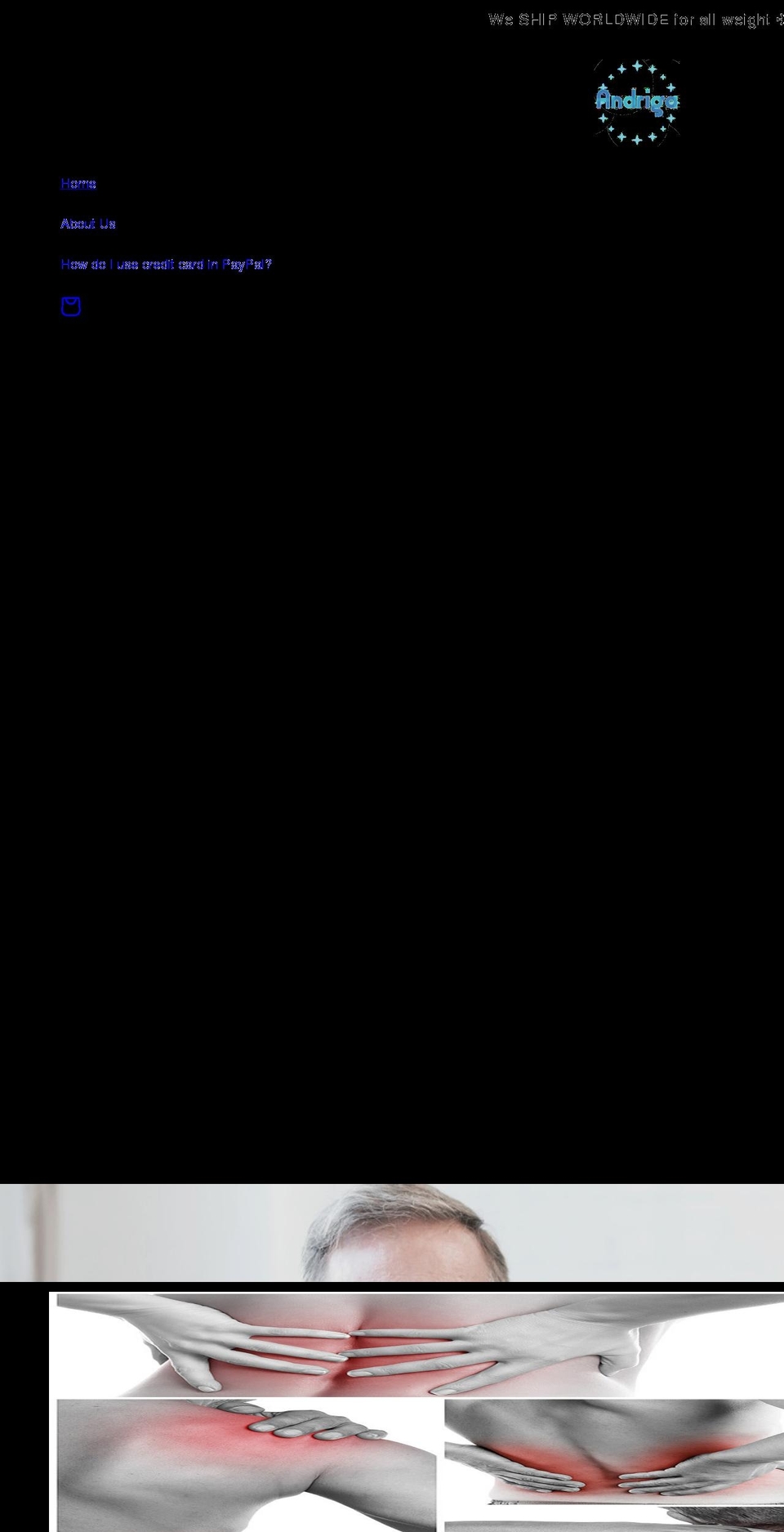 andriga.com shopify website screenshot