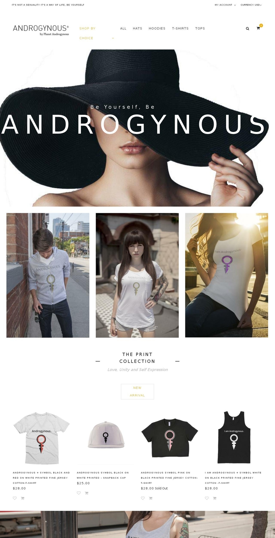 Androgynous Apparel Shopify theme site example androgynousapparel.com