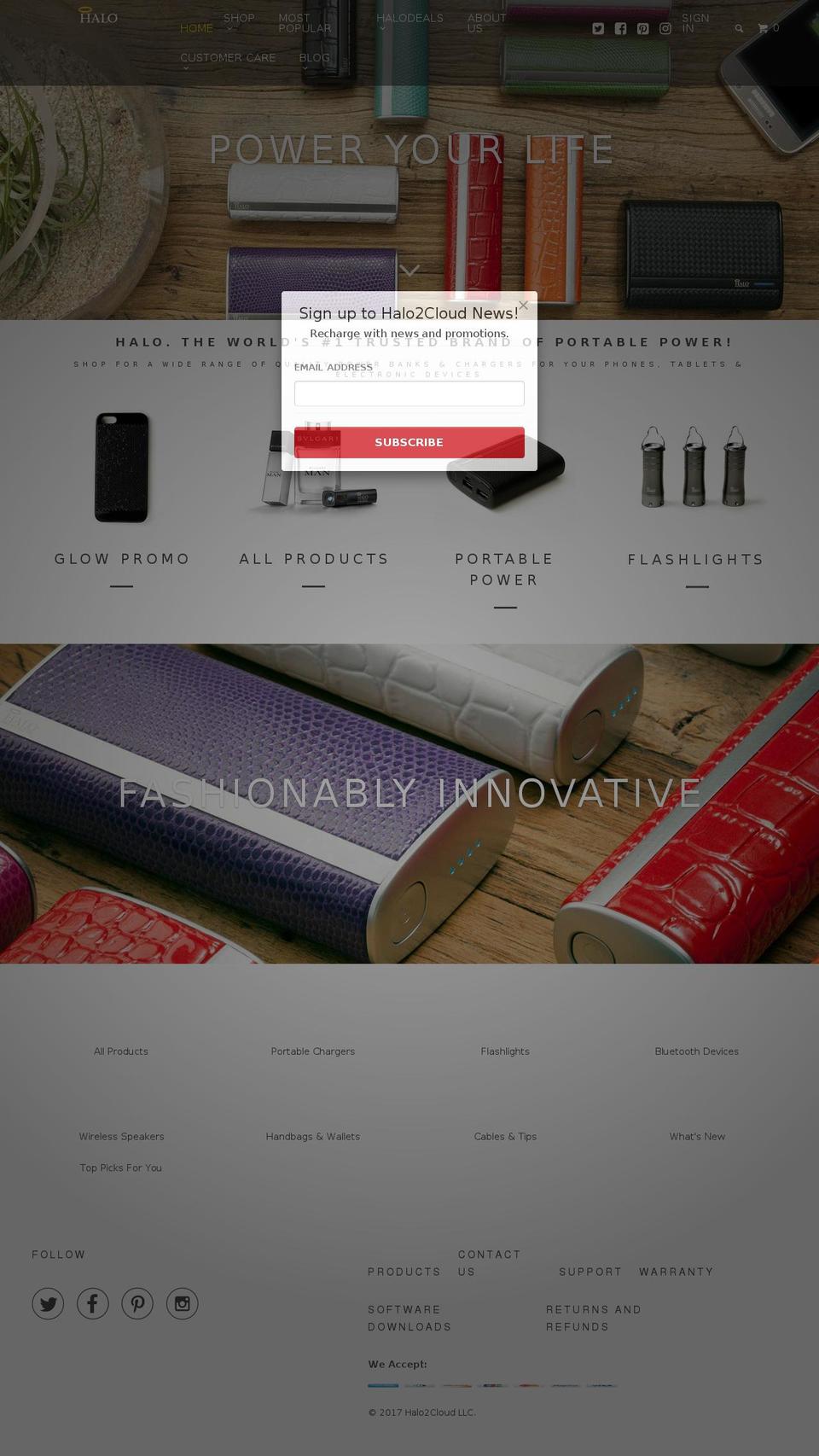 android2halo.com shopify website screenshot