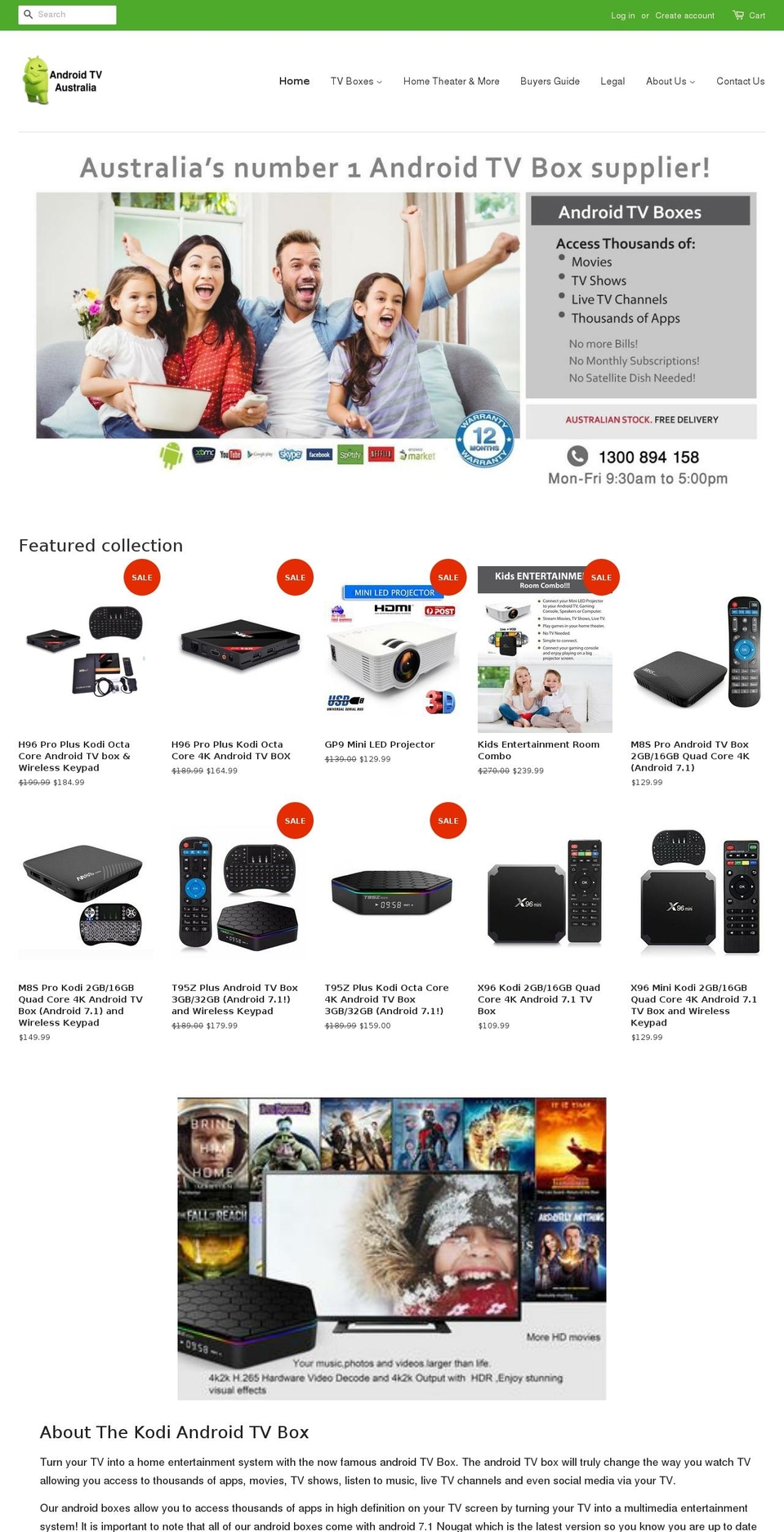 androidtvaustralia.com — Shopify storefront screenshot