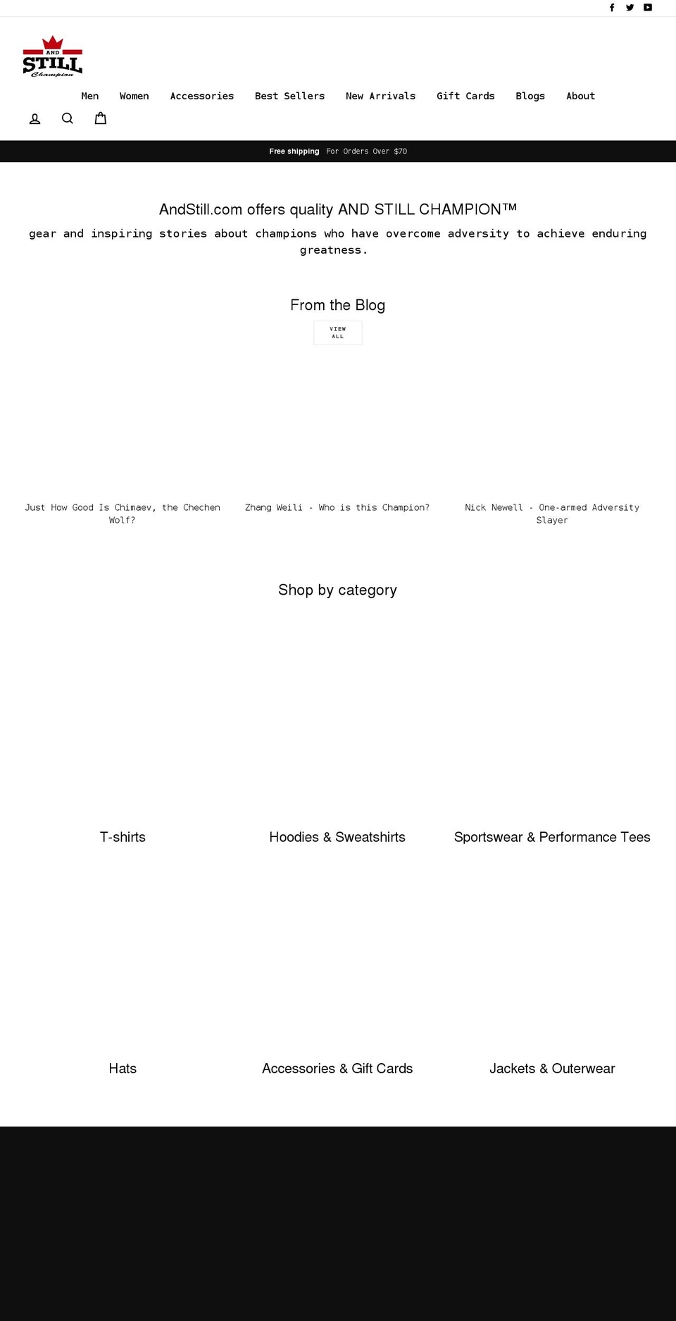andstill.com shopify website screenshot