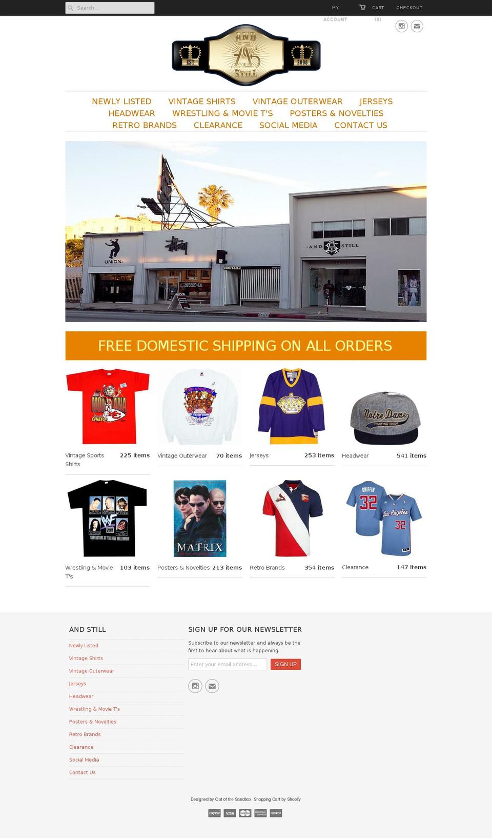 andstillshop.com shopify website screenshot