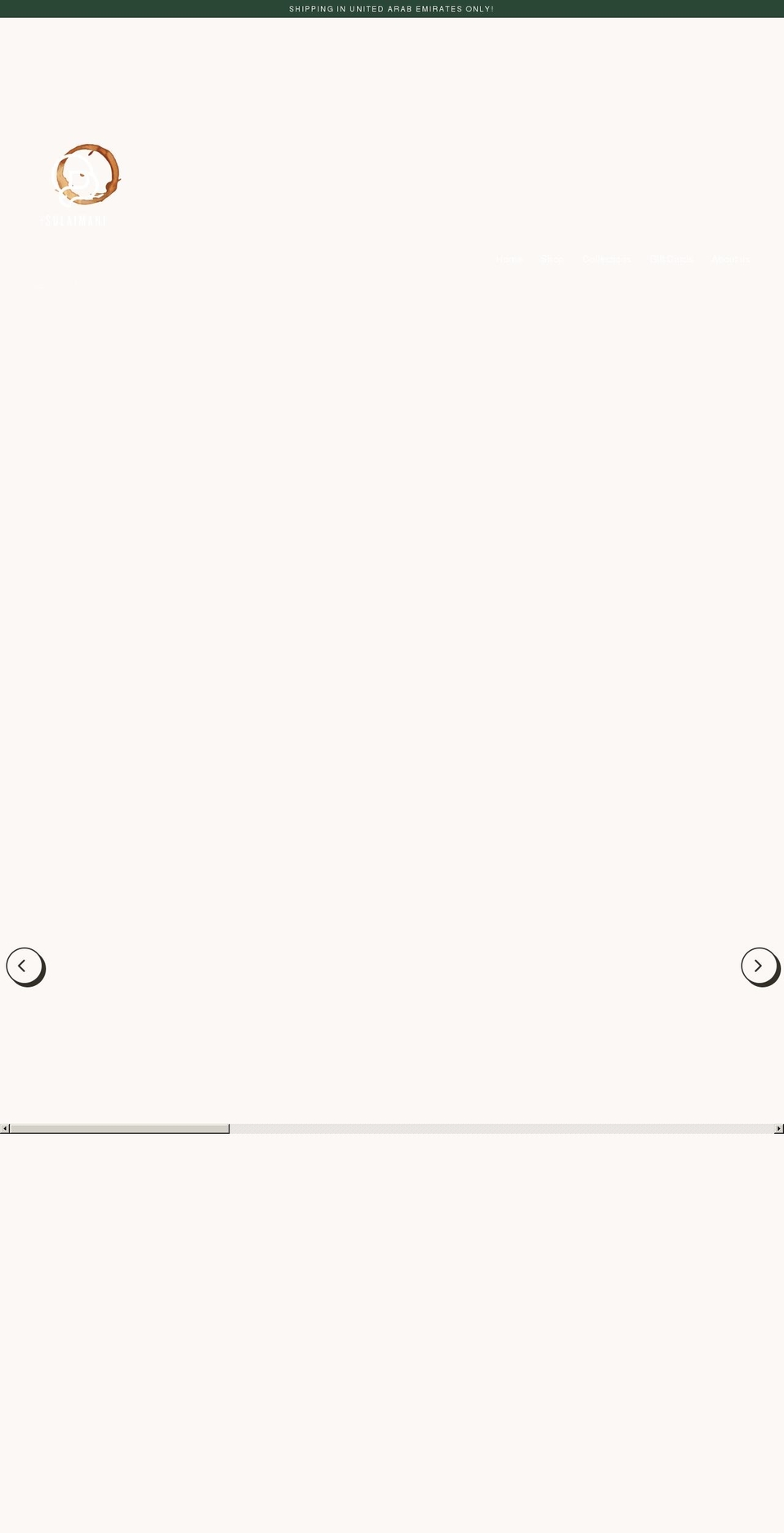 andsulaimani.com — Shopify storefront screenshot