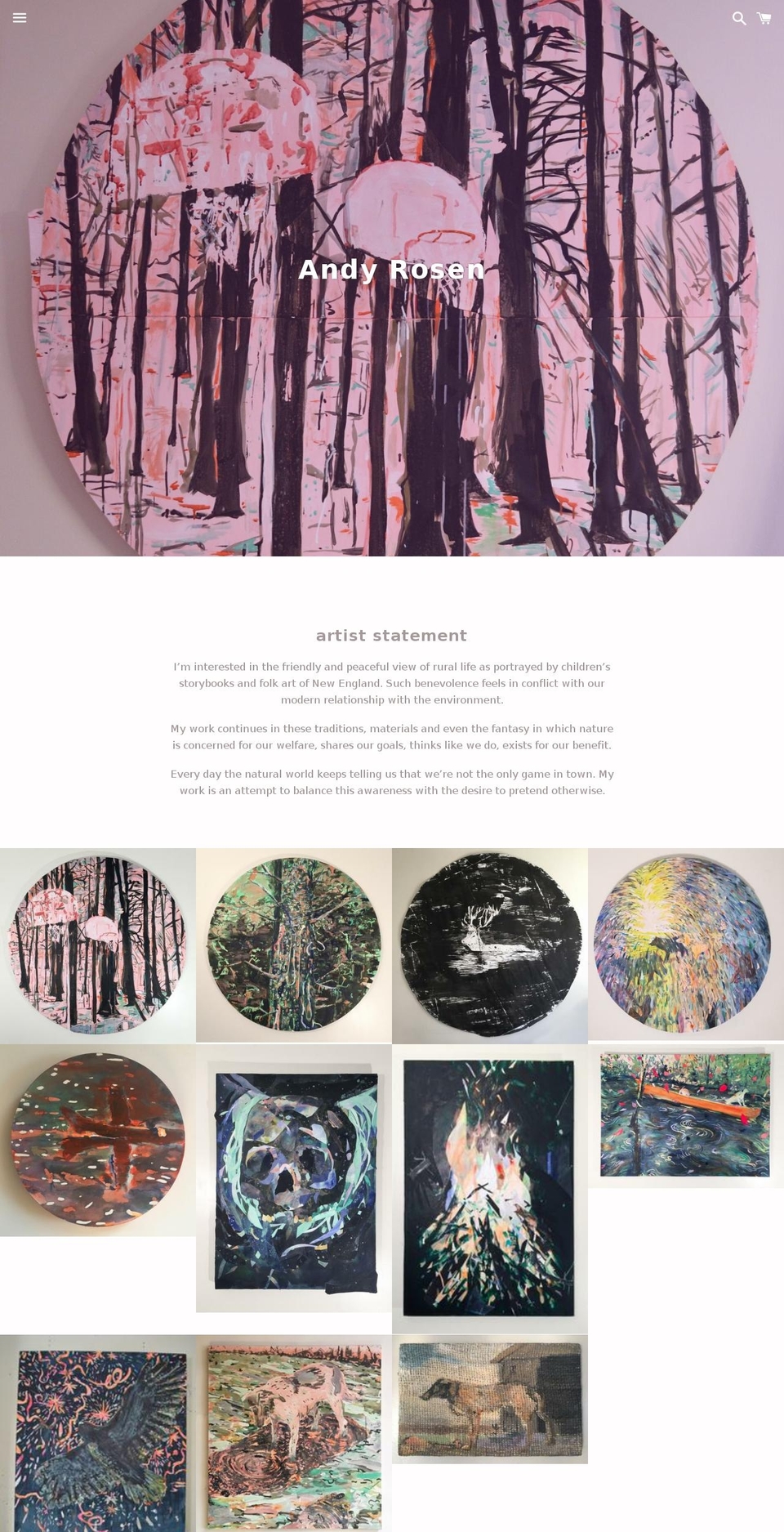 andy-rosen.com — Shopify storefront screenshot