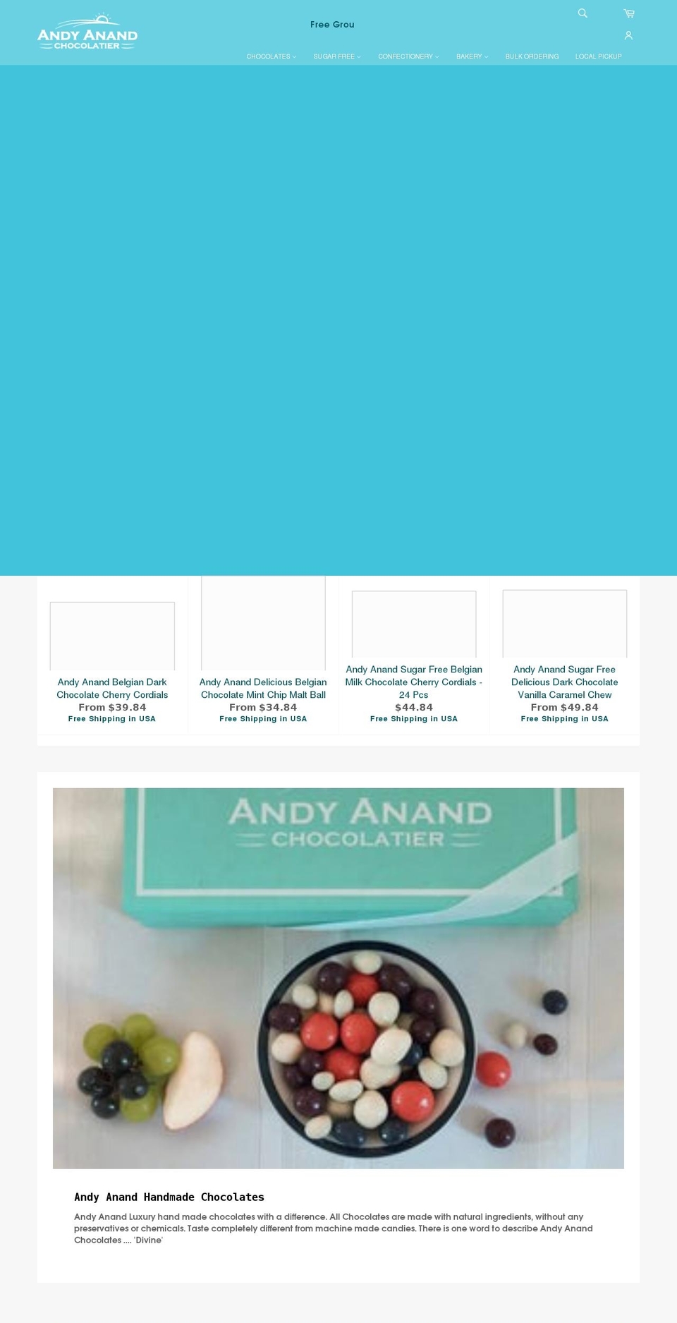andyanand.com shopify website screenshot
