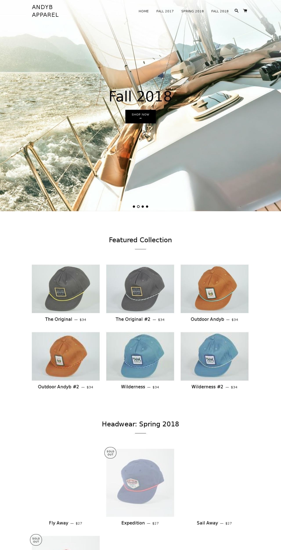 andybapparel.com — Shopify storefront screenshot