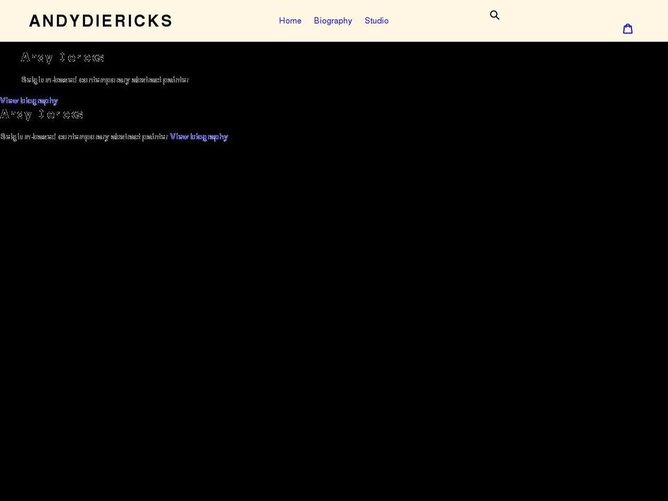 andydiericks.com shopify website screenshot