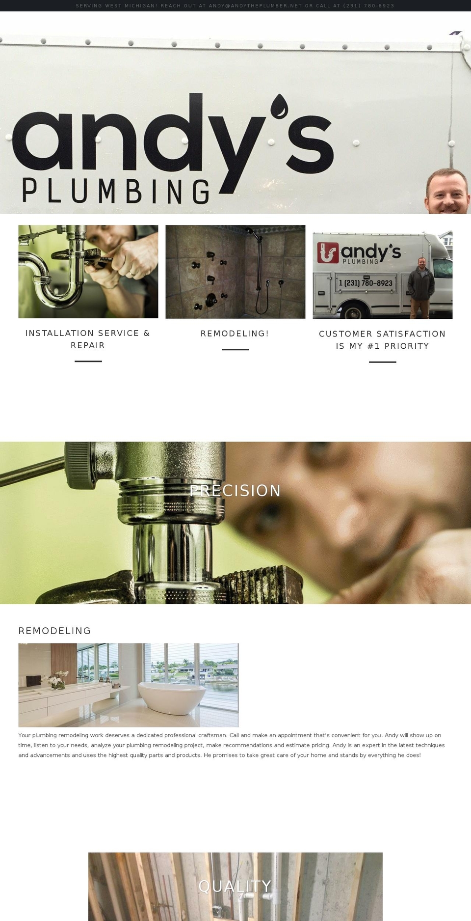 andytheplumber.net shopify website screenshot