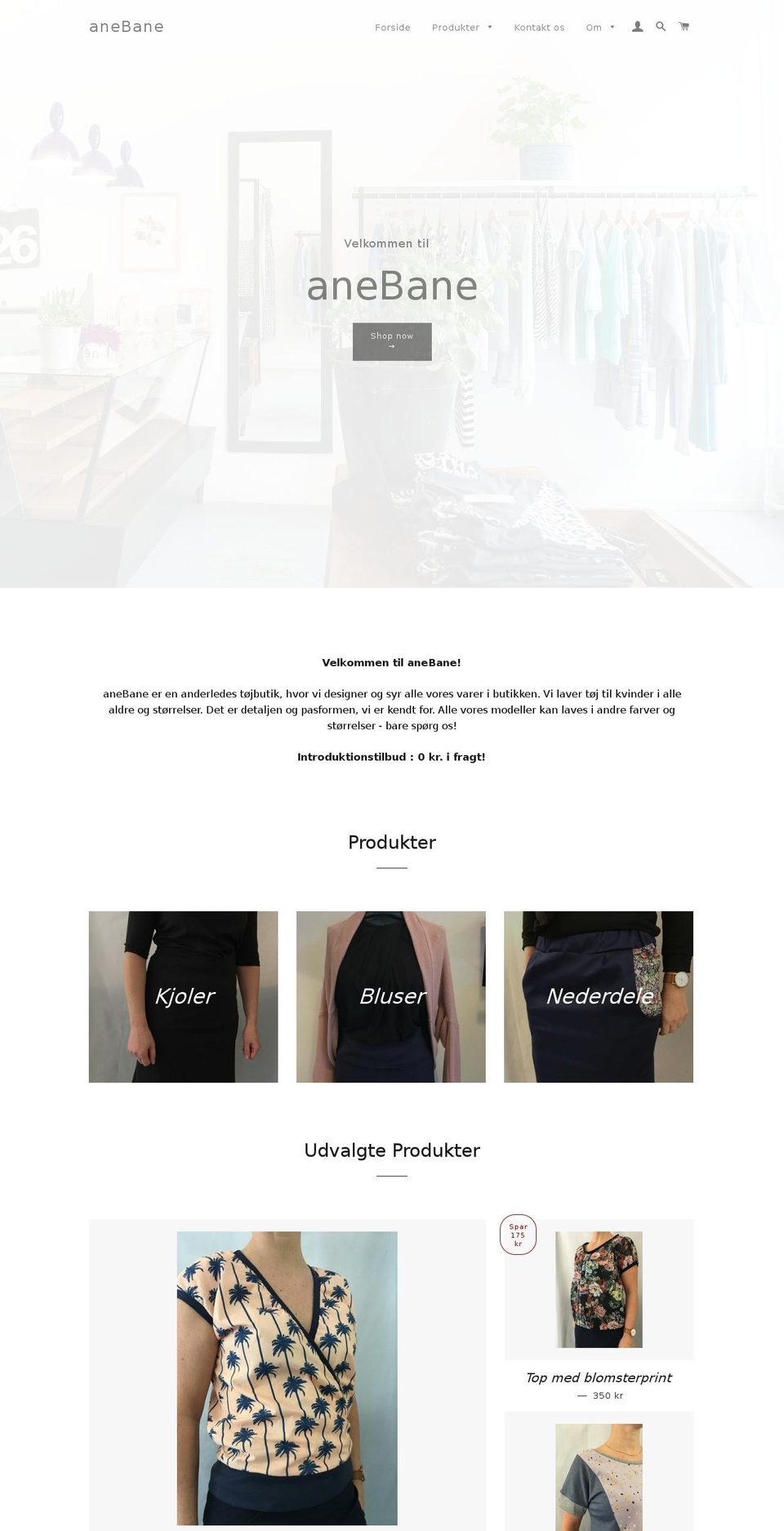 anebane.dk shopify website screenshot