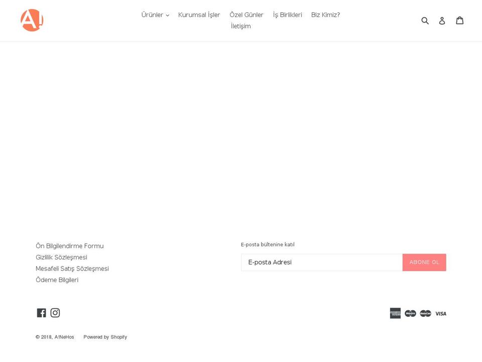 anehos.com shopify website screenshot