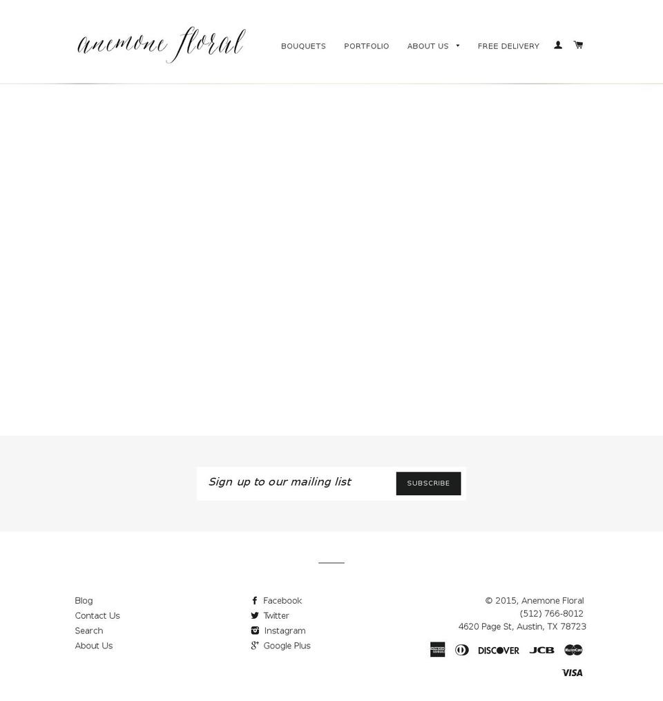 anemonefloral.com shopify website screenshot