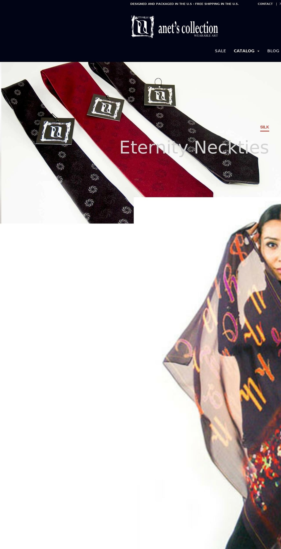 anetscollection.com shopify website screenshot