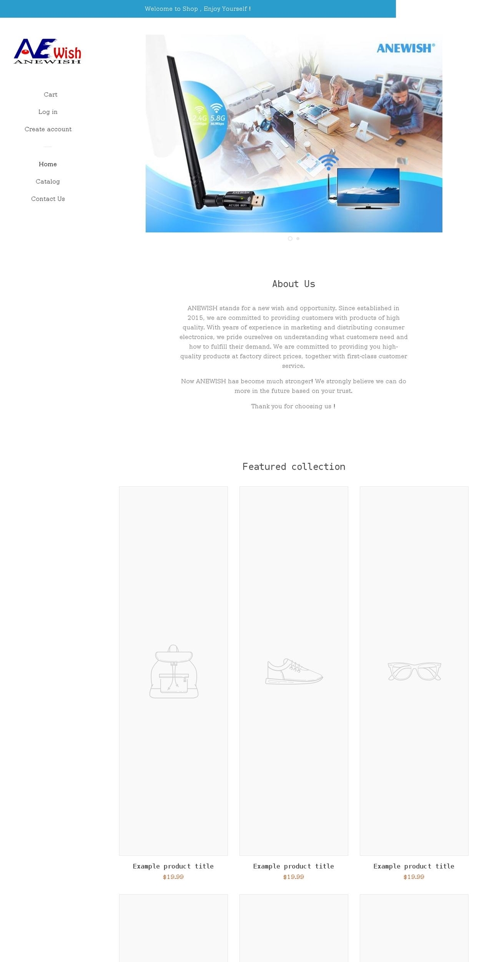 anewish.com shopify website screenshot