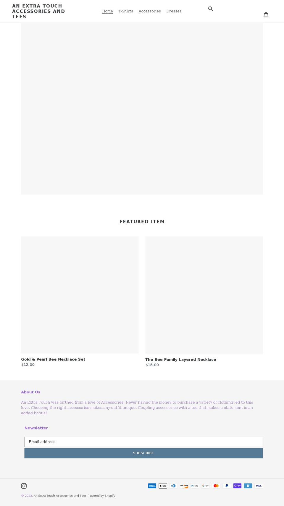 anextratouchbykay.com shopify website screenshot
