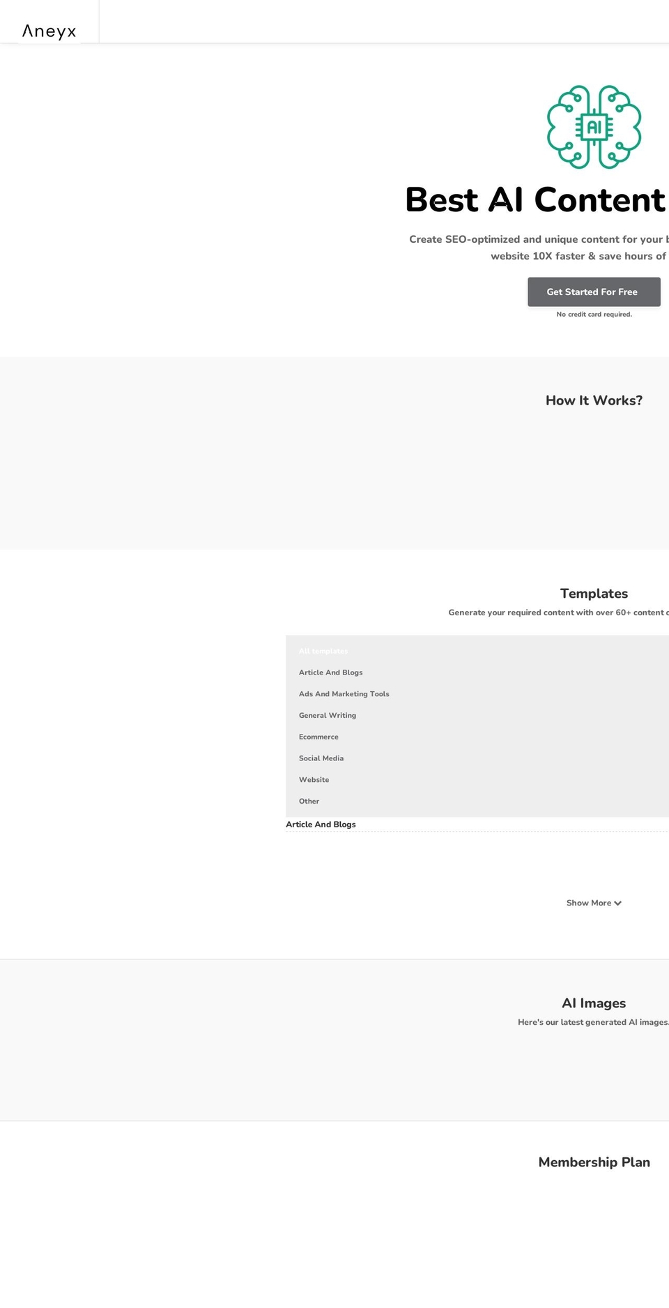 aneyx.com — Shopify storefront screenshot