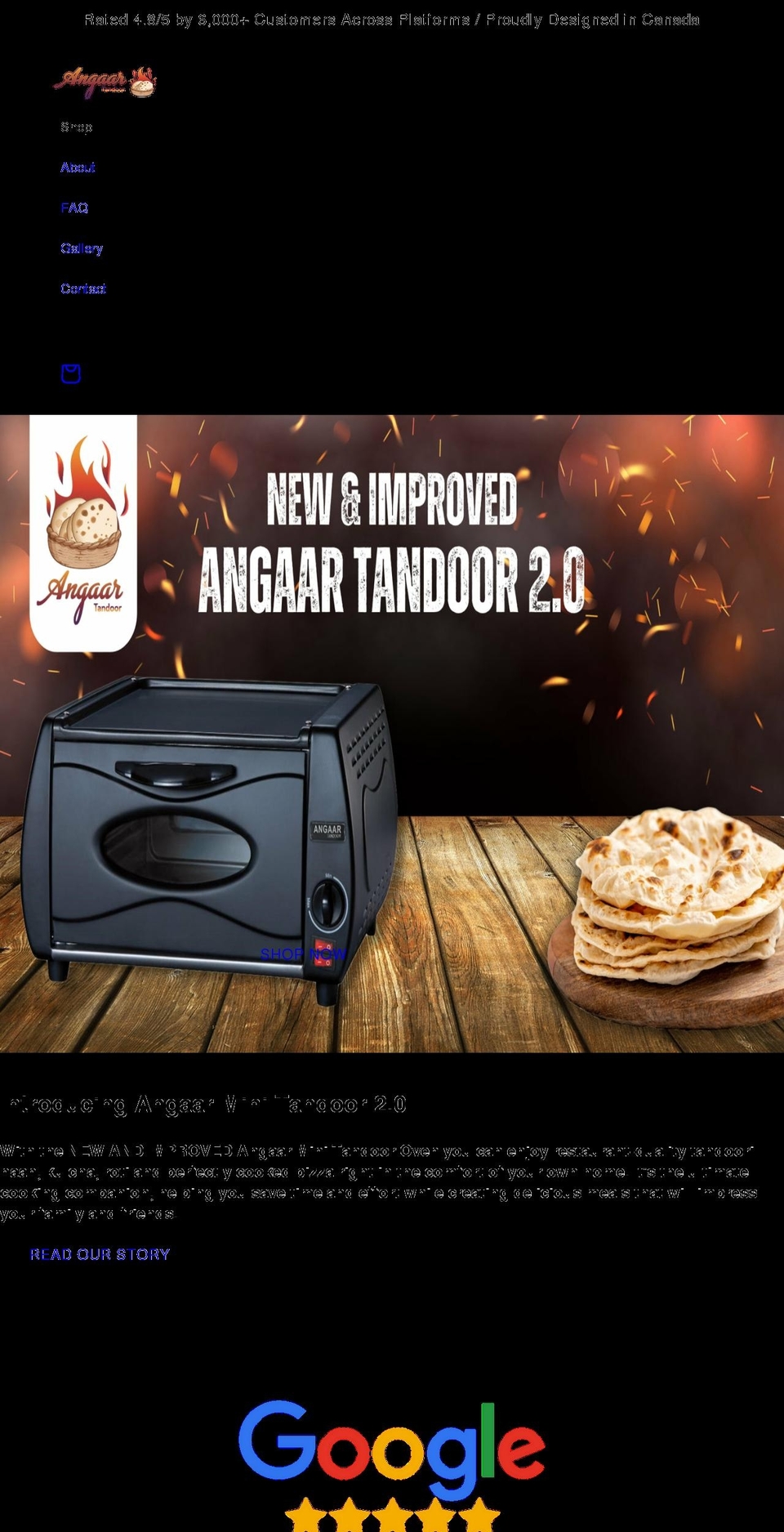 angaartandoor.com shopify website screenshot