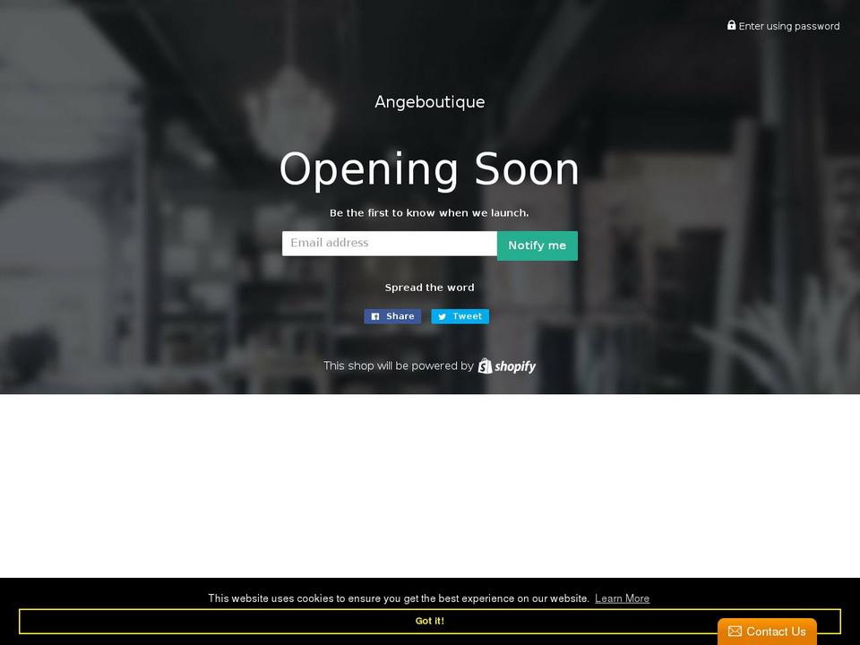 angeboutique.com — Shopify storefront screenshot