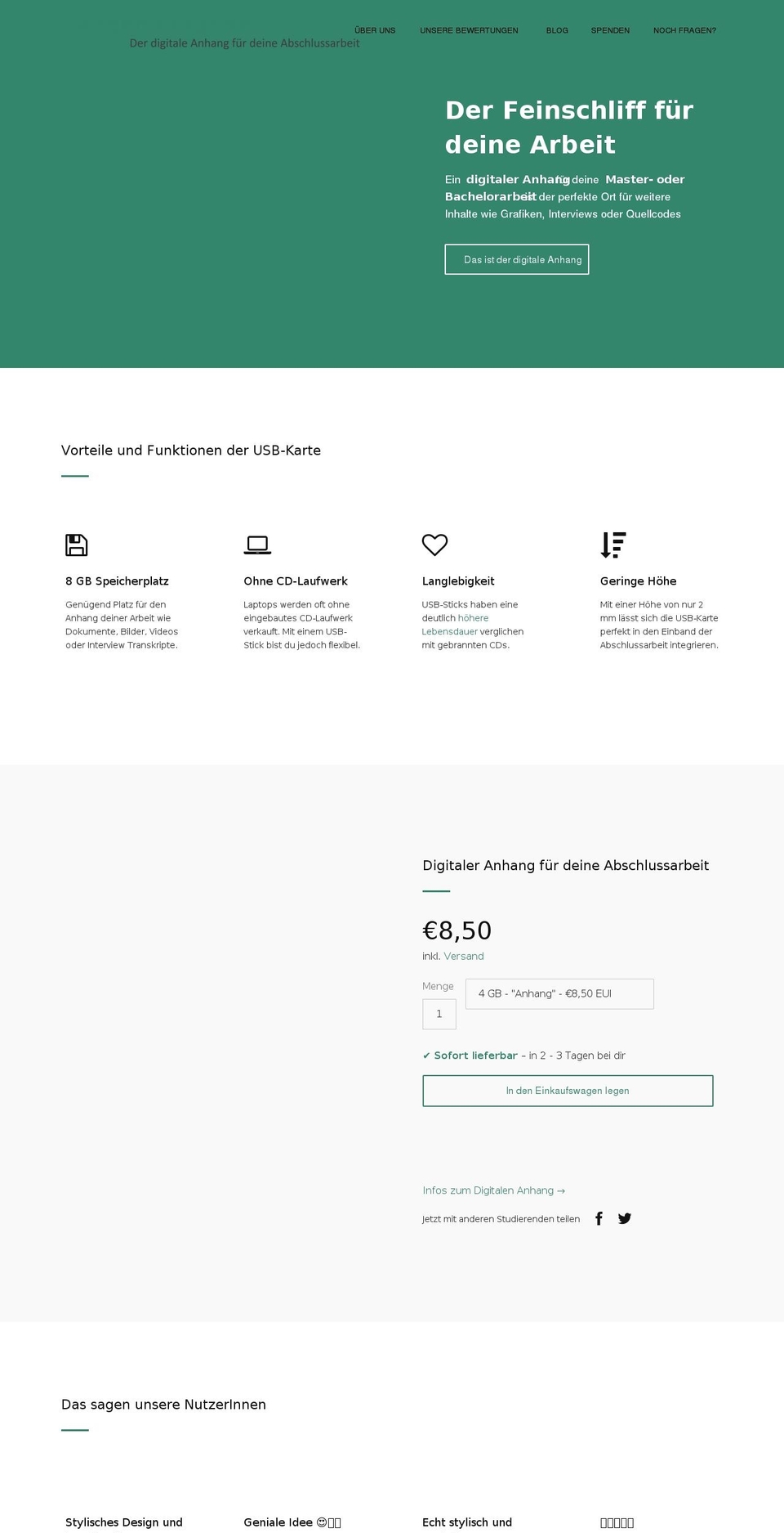 angehaengt.de shopify website screenshot