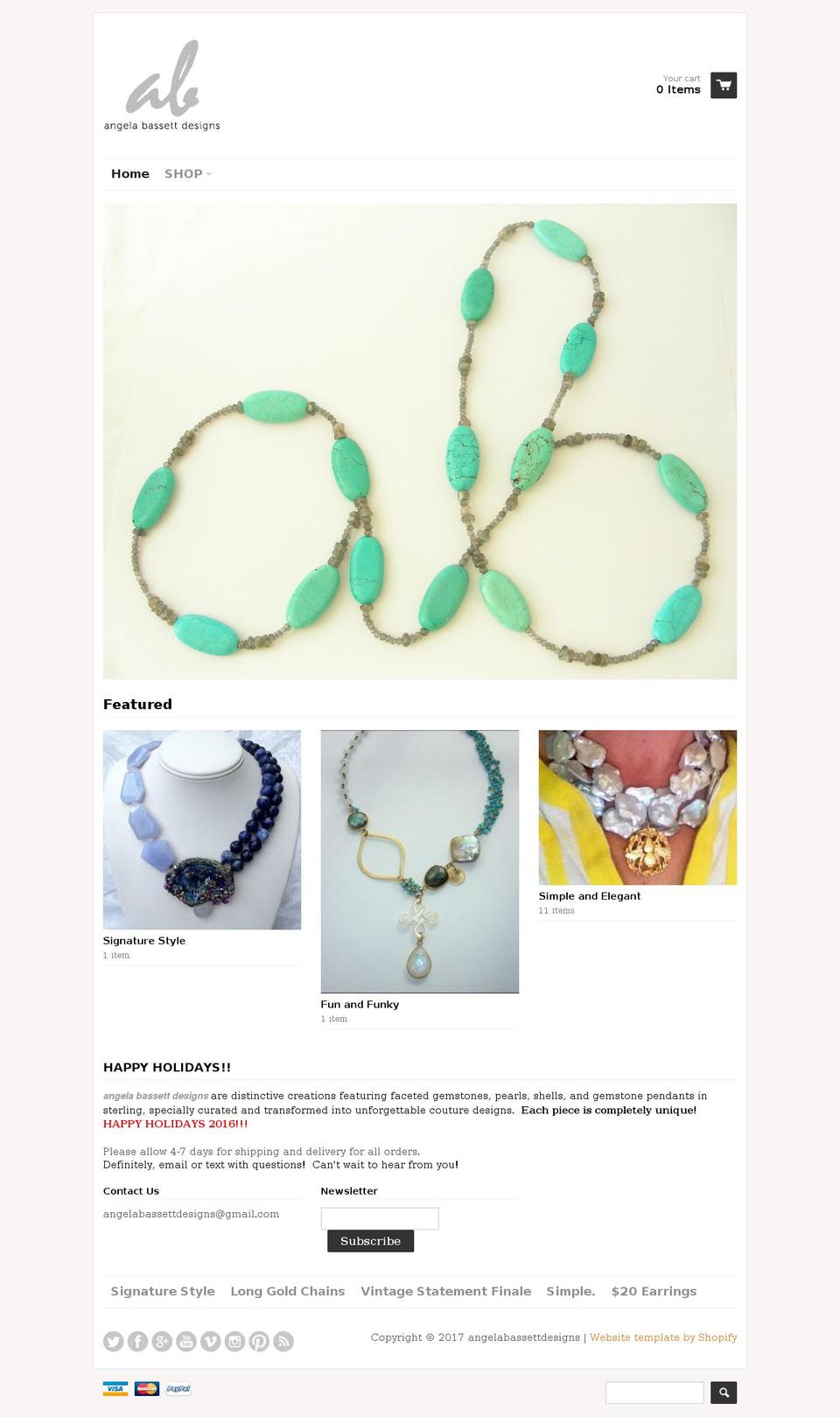 angelabassettdesigns.com shopify website screenshot