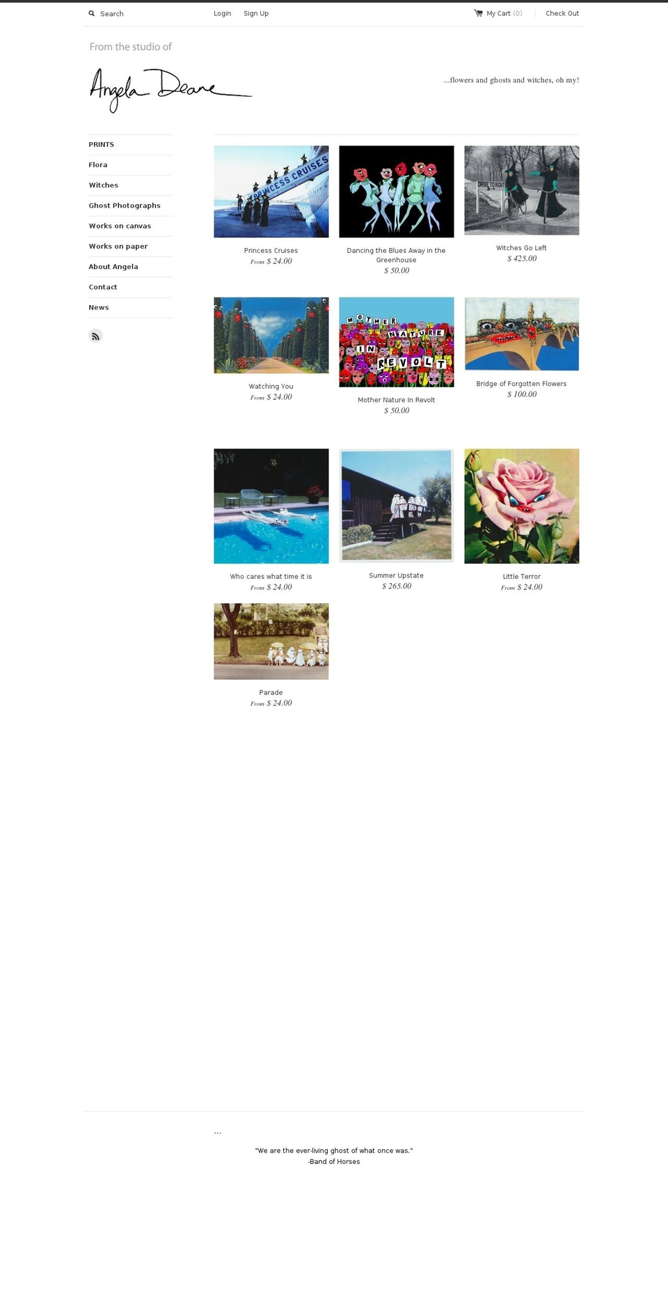 angeladeanestudio.com shopify website screenshot